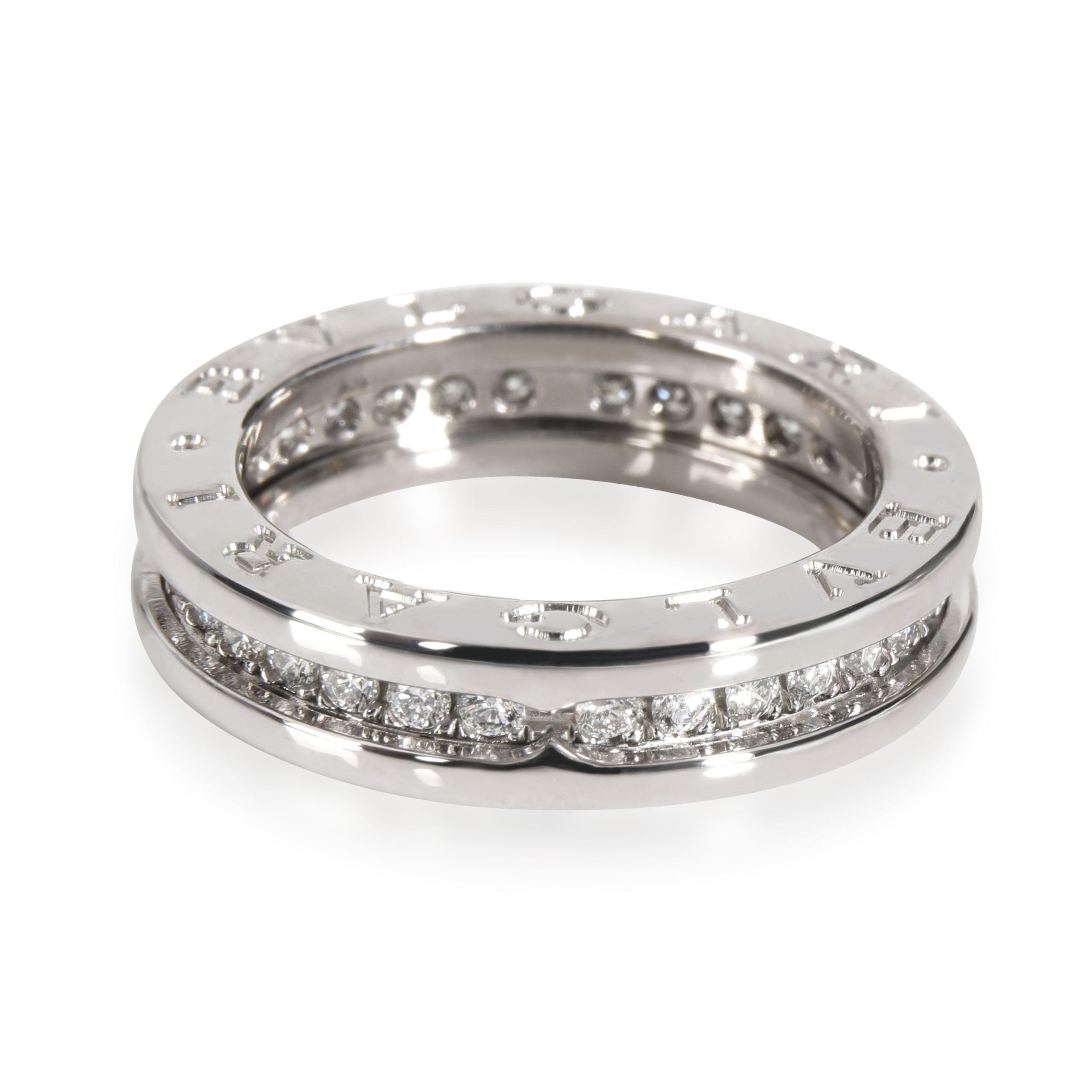 image of Bvlgari Bulgari B Zero 1 Diamond Ring In 18K White Gold 0.45 Ctw, Women's