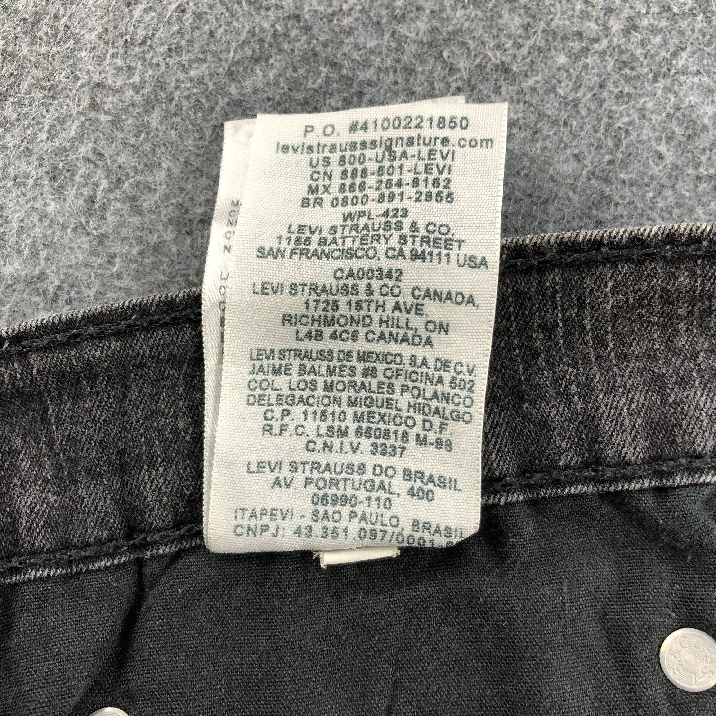 Levi's Faded Black Vintage Levis Jeans Skinny Denim-J1075 Size US 34 / EU 50 - 11 Thumbnail