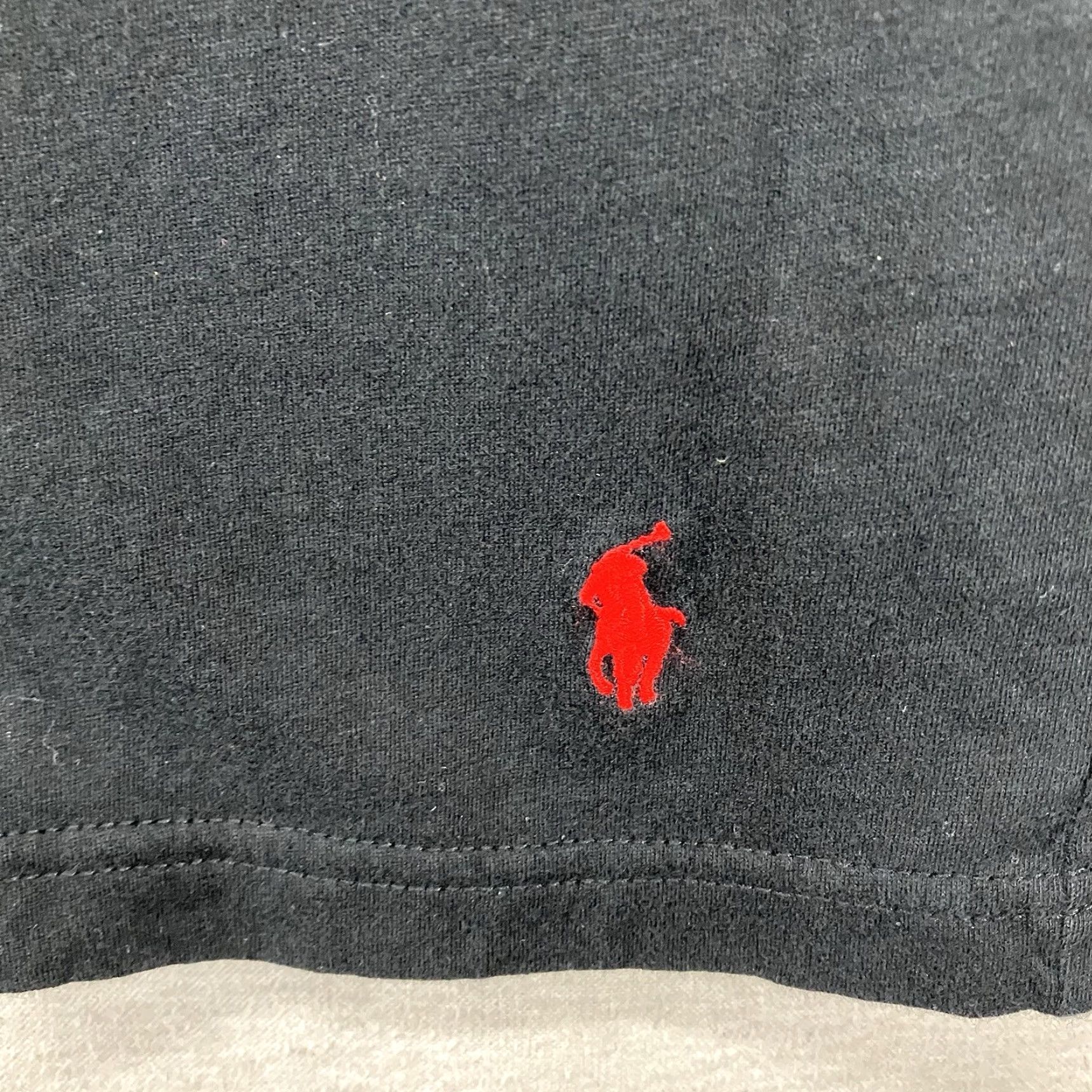 Polo Ralph Lauren VINTAGE Polo Ralph Lauren Mens T-Shirt Black XL Crew Neck Short Sleeve Red Pony Logo Shirt Mens XL Black Cotton Short Sleeve Polo Ralph Lauren Size US XL / EU 56 / 4 - 3 Thumbnail