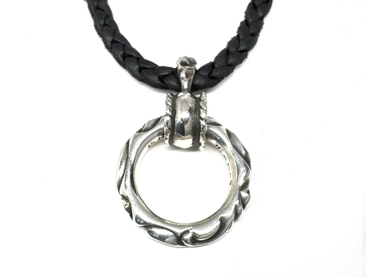 Chrome Hearts chrome hearts Eyewear Loop Scroll leather blaid Necklace Size ONE SIZE - 2 Thumbnail