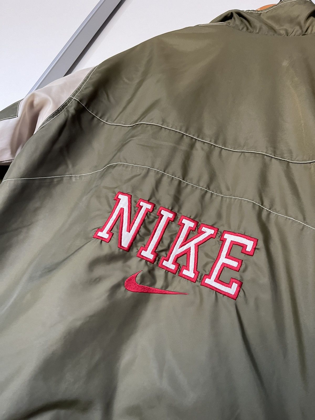 Nike × Vintage Vintage 90’s Nike Anorak Jacket Center Swoosh Spell out logo Size US L / EU 52-54 / 3 - 4 Thumbnail