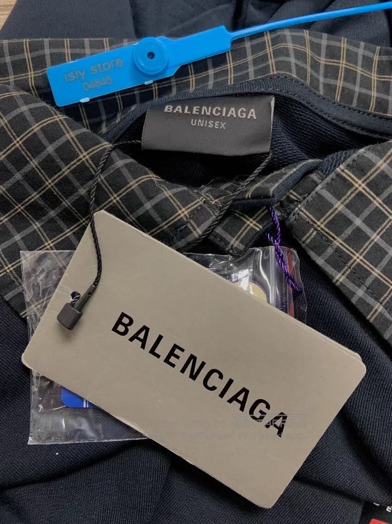Balenciaga Balenciaga Solid Color Plaid Collar Long Sleeve Polo Shirt Size US M / EU 48-50 / 2 - 5 Thumbnail