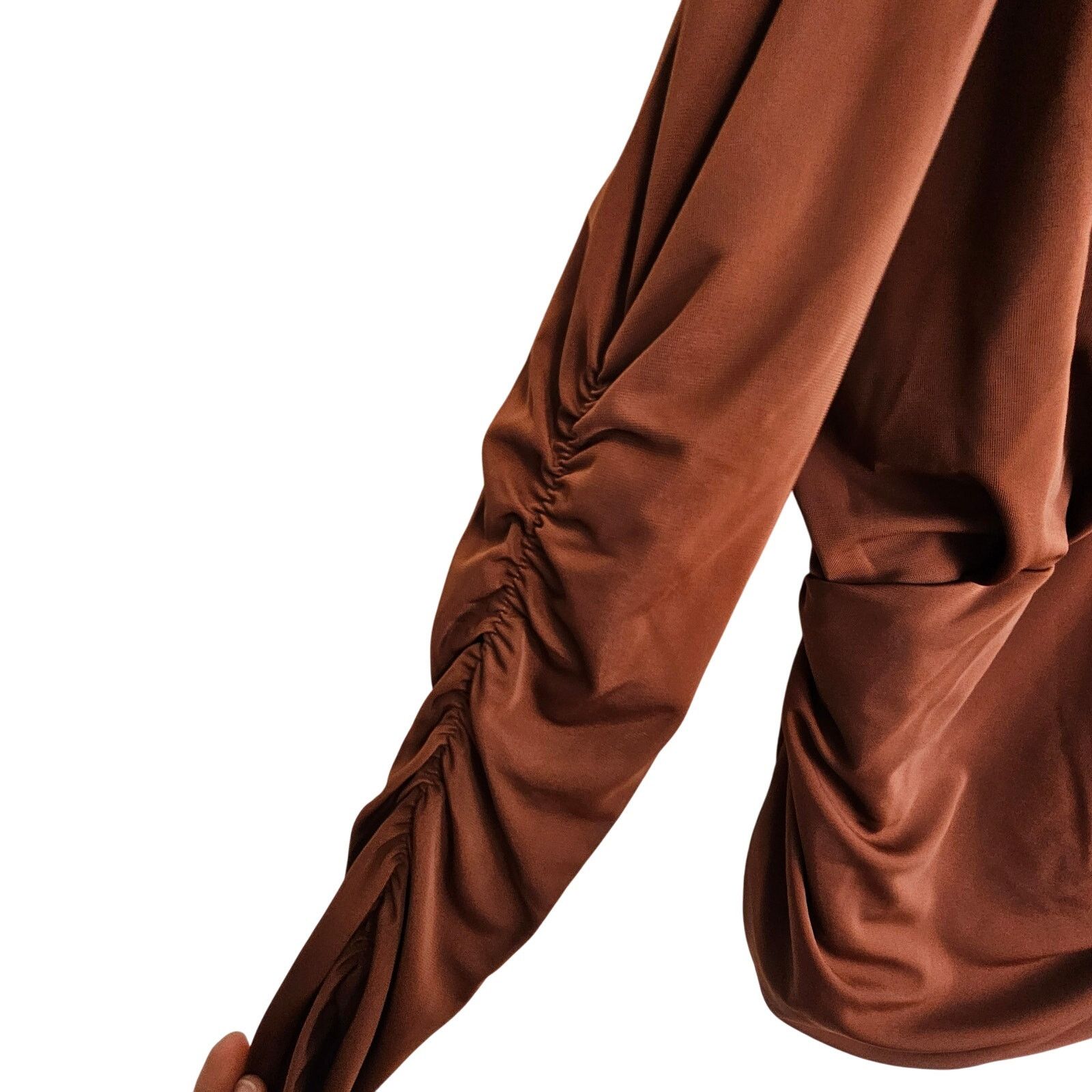 CNCPTS INC International Concepts Womens Ruched Blouse XXL Stretch Size XXL / US 16-18 / IT 52-54 - 5 Thumbnail