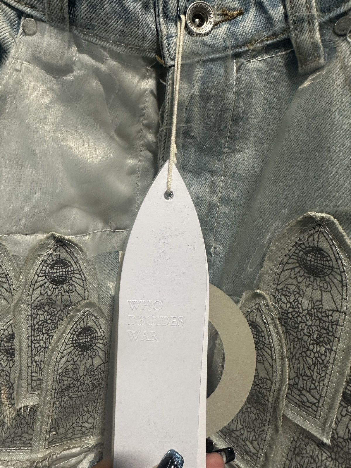Who Decides War Who decides war Winged Organza Denim Size US 32 / EU 48 - 4 Thumbnail