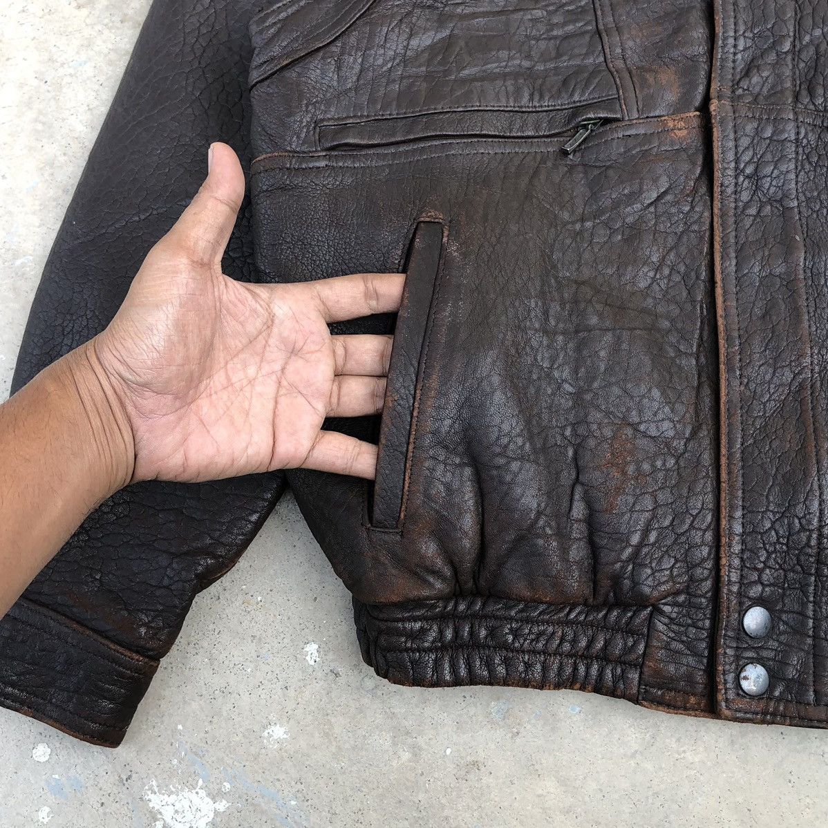 Japanese Brand Vintage Man Mirage Sheepskin Bomber Jacket Size US L / EU 52-54 / 3 - 9 Thumbnail