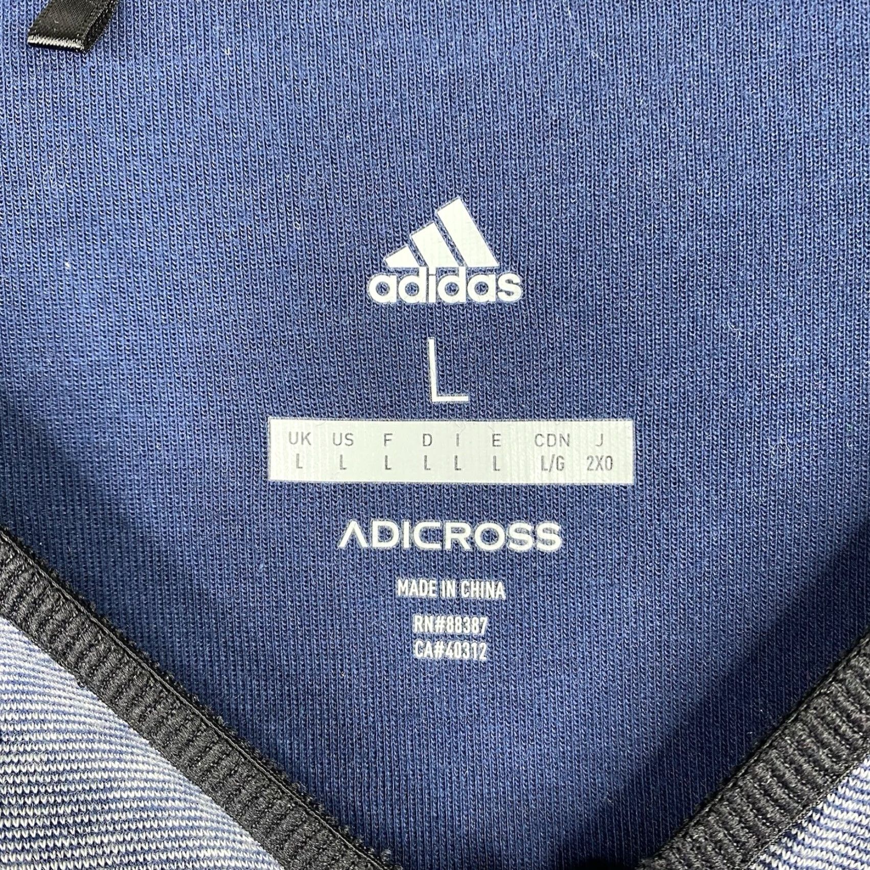 Adidas Adidas Adicross Jacket Mens L Blue Heather Golf Coach Performance Outerwear Size US L / EU 52-54 / 3 - 4 Thumbnail