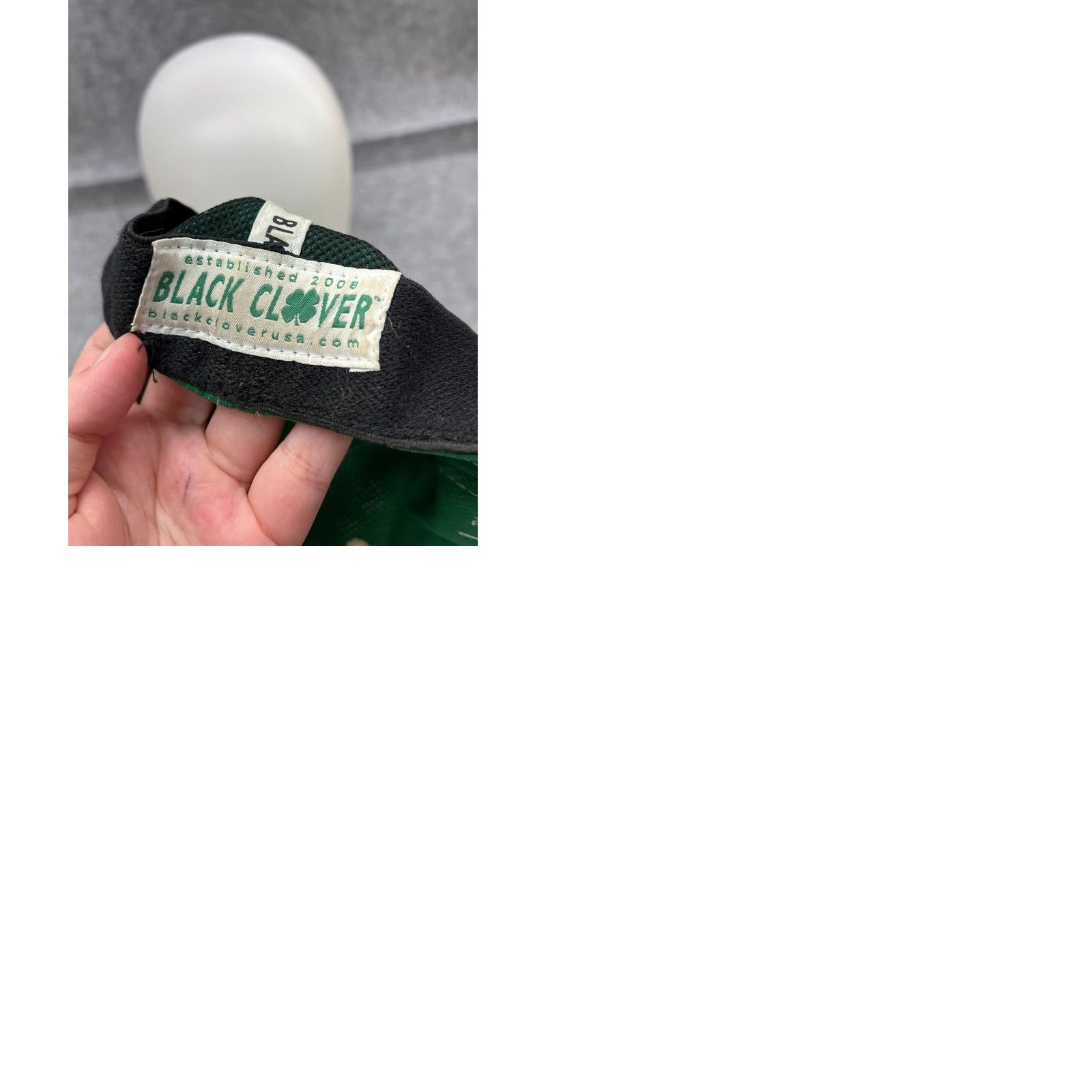 Vintage Black Clover Cap Hat Fitted Adult One Size Green Polyester Live Outdoors Lucky Size ONE SIZE - 9 Thumbnail