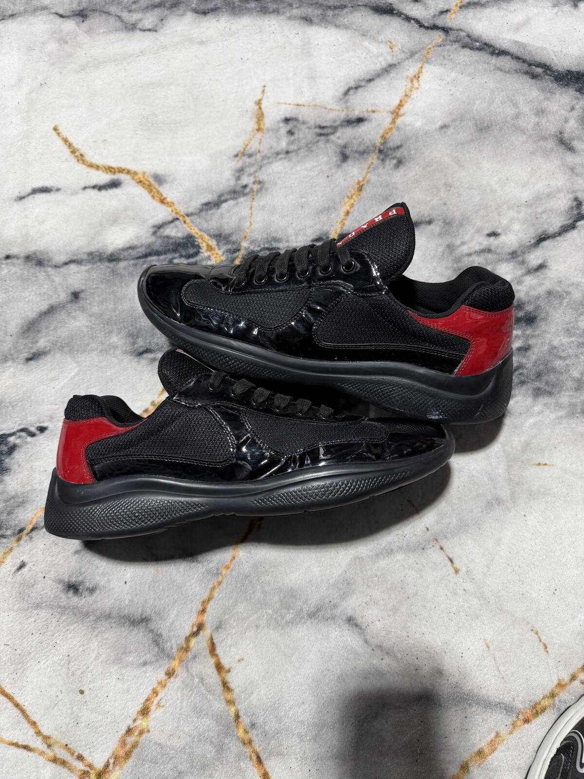 Prada Prada Americas Cup Black Red Heel - Sz10.5US Size US 10.5 / EU 43-44 - 3 Thumbnail