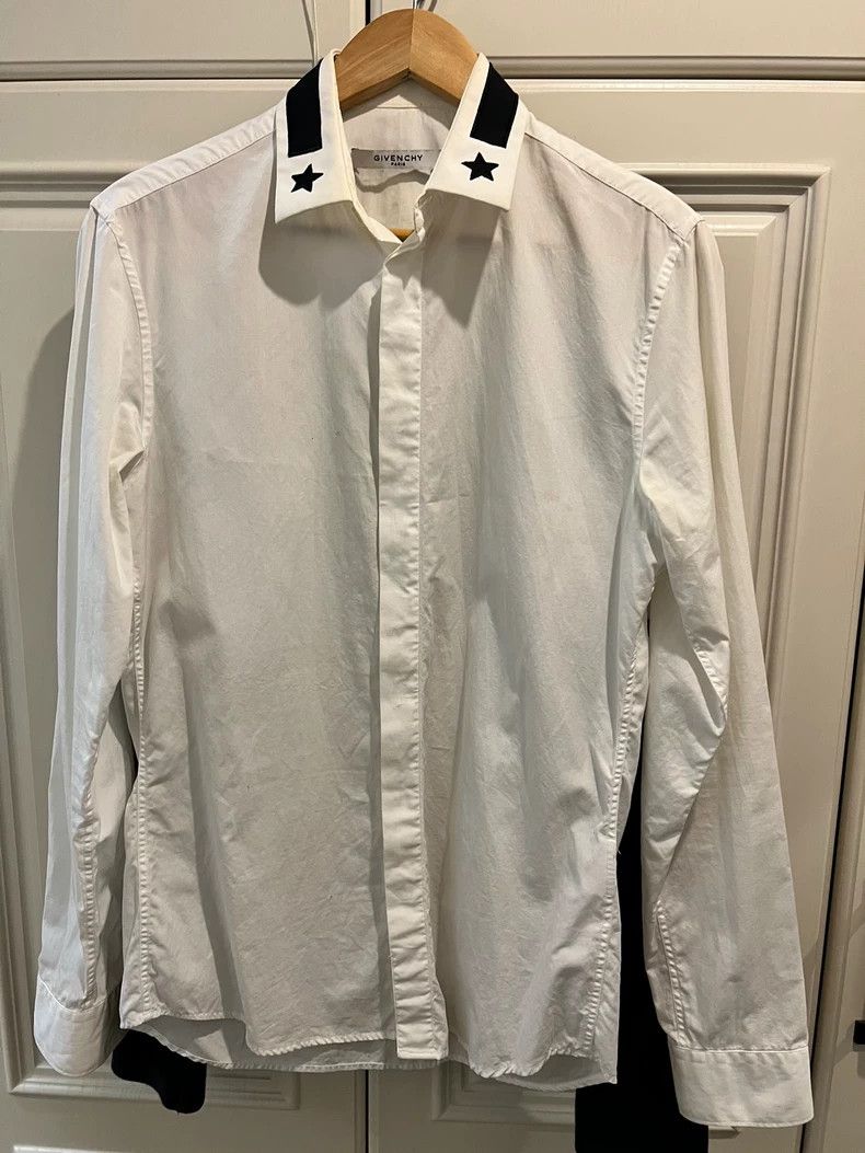 Givenchy Givenchy White Shirt with Star Collar - dmc Size US M / EU 48-50 / 2 - 1 Thumbnail