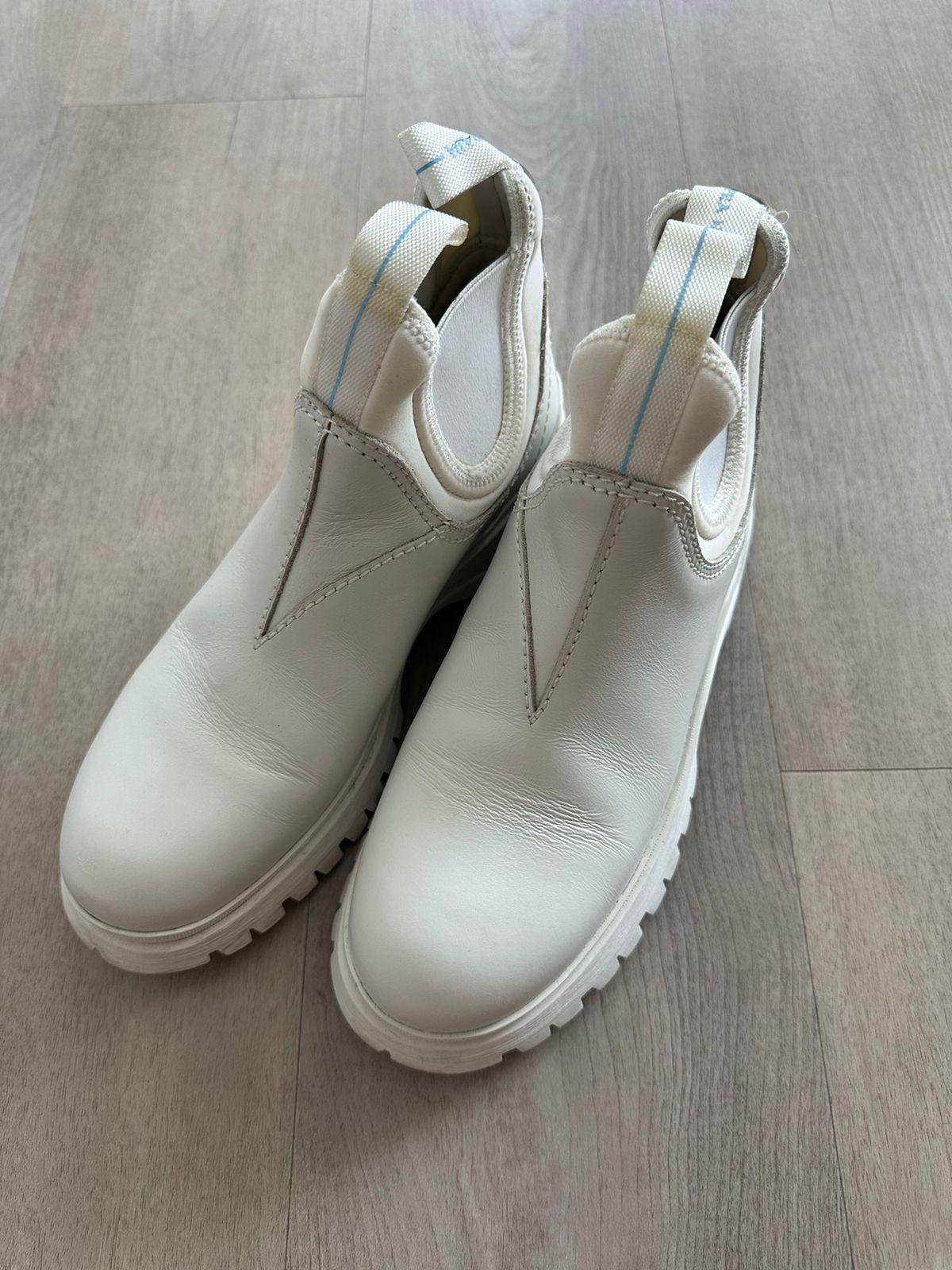 Prada Prada White Leather Brixxen boots Size US 8 / IT 38 - 2 Thumbnail