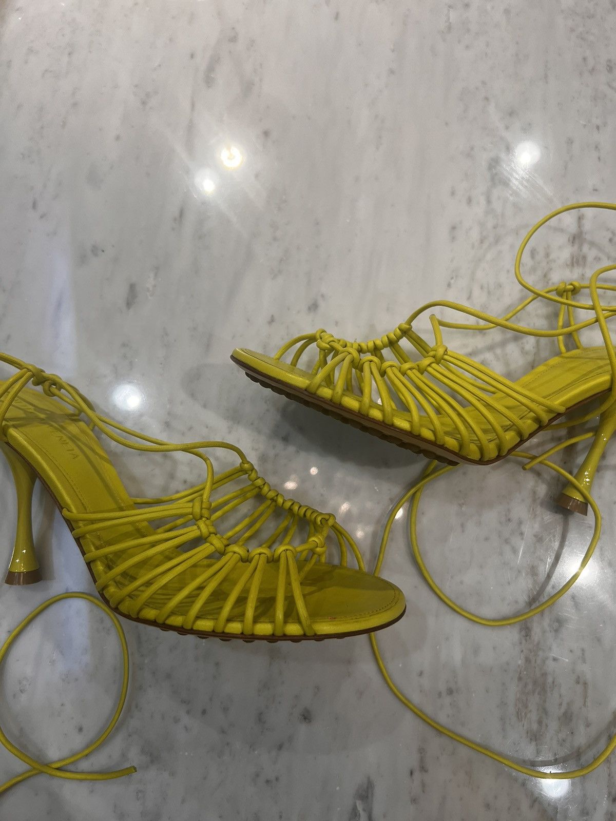 Bottega Veneta Bottega Veneta Dot Lace up Leather Sandals Size US 6.5 / IT 36.5 - 9 Thumbnail