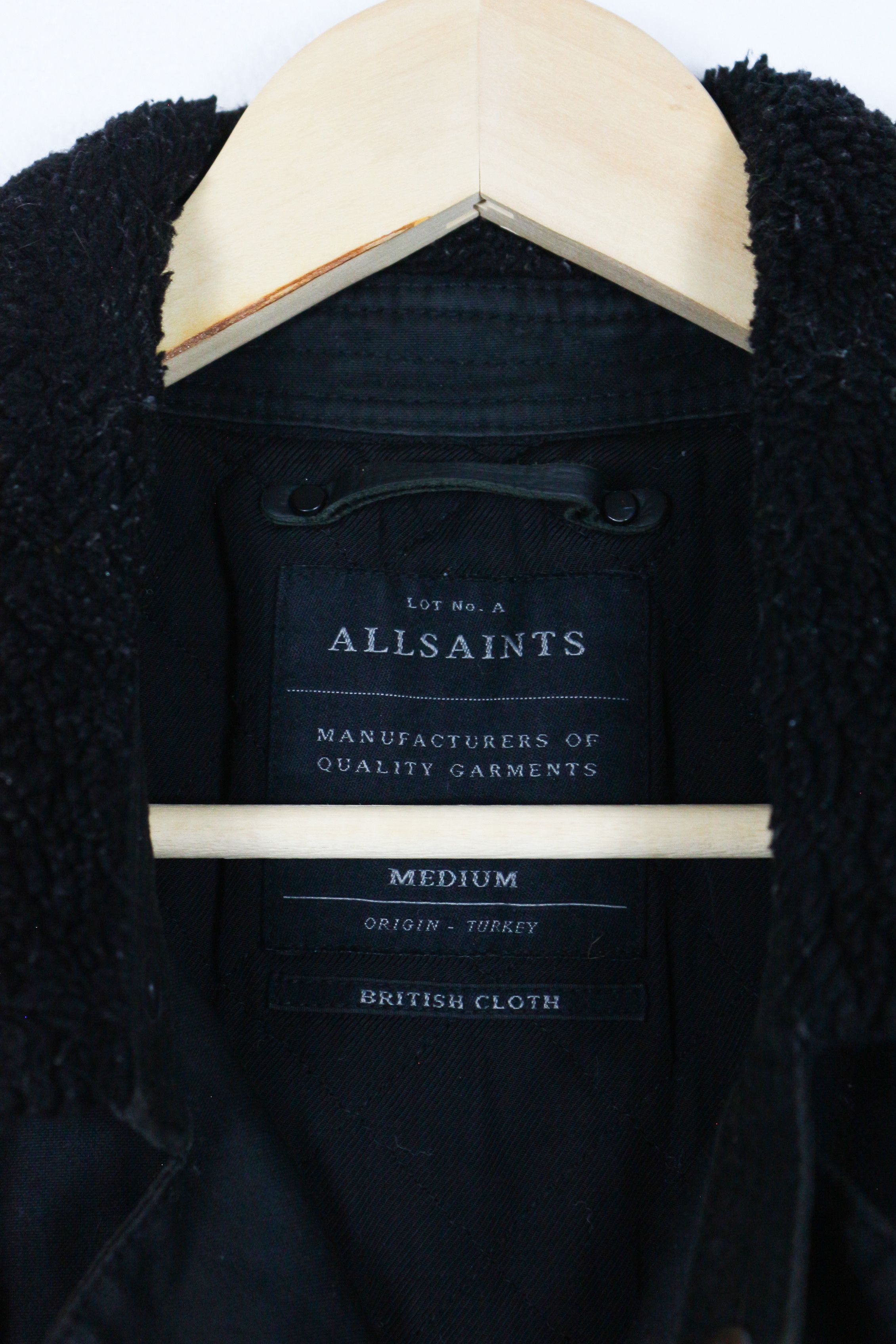Allsaints Allsaints Lennox Sherpa Bicker Jacket Bomber Washed Black Size US M / EU 48-50 / 2 - 4 Thumbnail