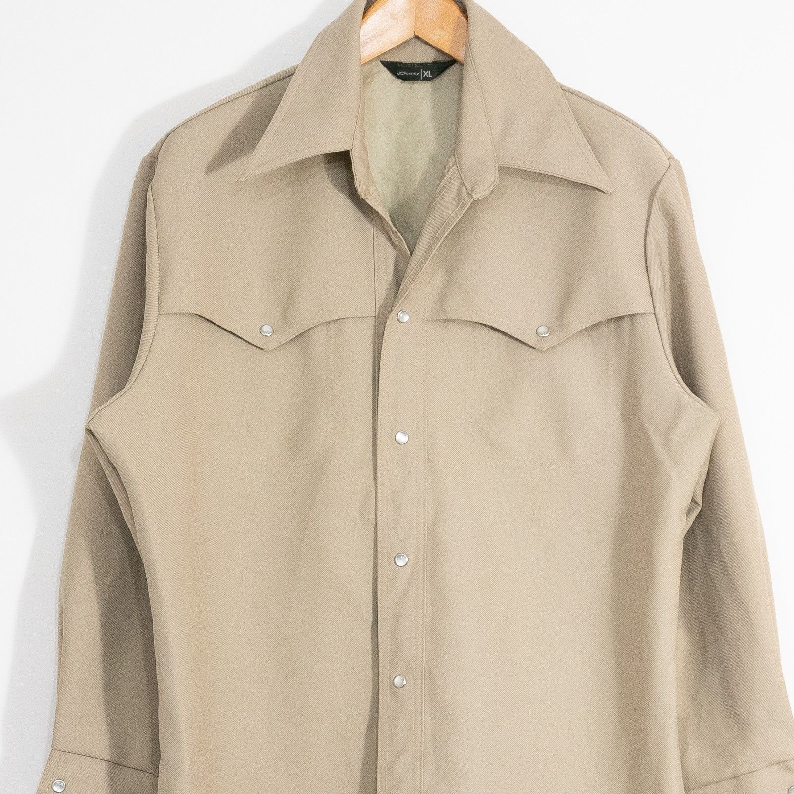 JCPenney Vintage JC Penney Plyester Western Pearl Snap Shirt Mens XL Size US XL / EU 56 / 4 - 2 Thumbnail