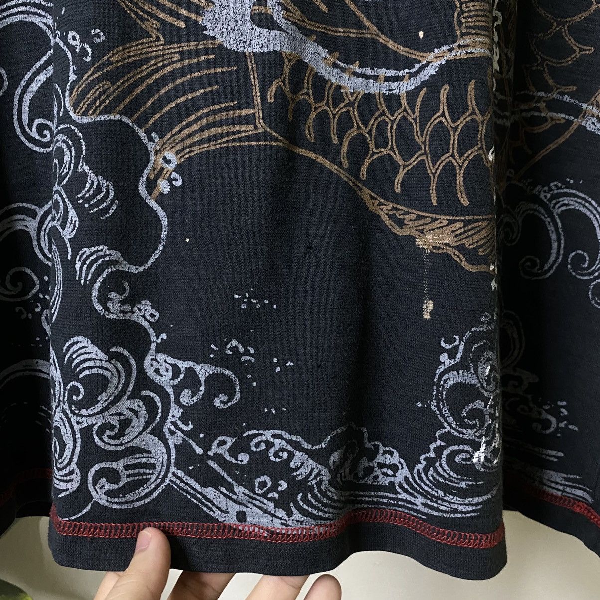 Japanese Brand KoiFish Sukajan Motive Ed Hardy Karakuri Tamashii Style Tee Size US L / EU 52-54 / 3 - 3 Thumbnail
