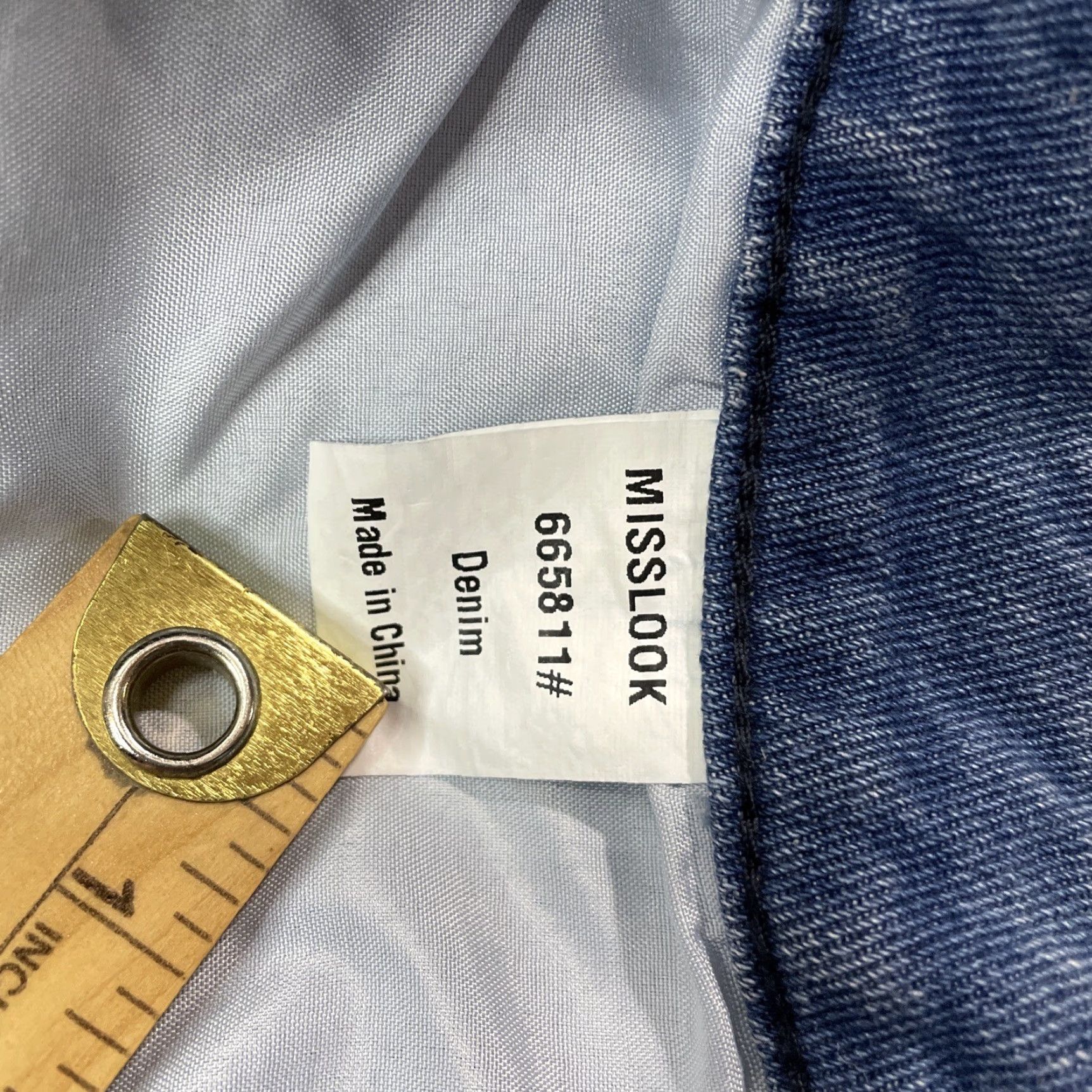 Vintage Miss Look Denim Blue Jeans Women's XL High Rise Straight Fit Hipster Boho Floral Painted Hippie Style Size 40" / US 18 - 3 Thumbnail