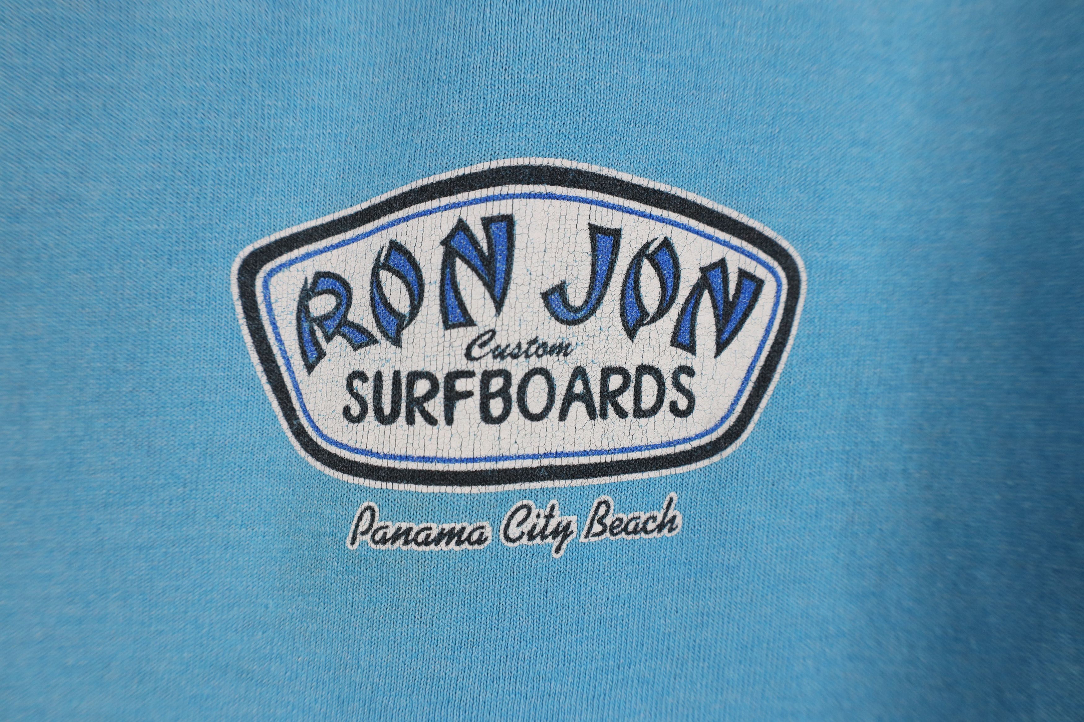 Vintage Vintage Ron Jon Surfboards Spell Out Surfing T-Shirt Blue Size US L / EU 52-54 / 3 - 4 Thumbnail