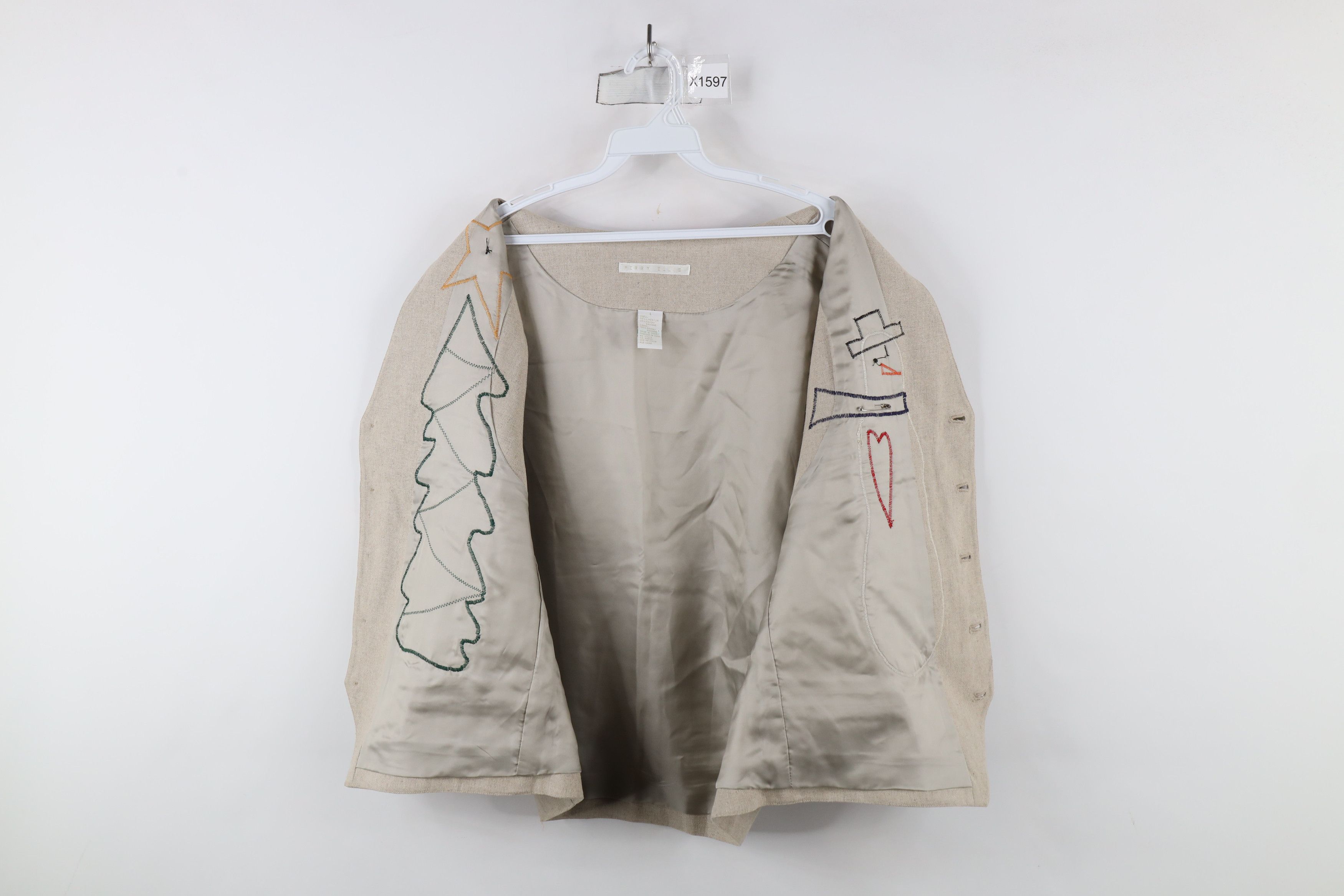 Vintage Vintage 90s Streetwear Christmas Button Vest Jacket Beige Size US L / EU 52-54 / 3 - 12 Thumbnail