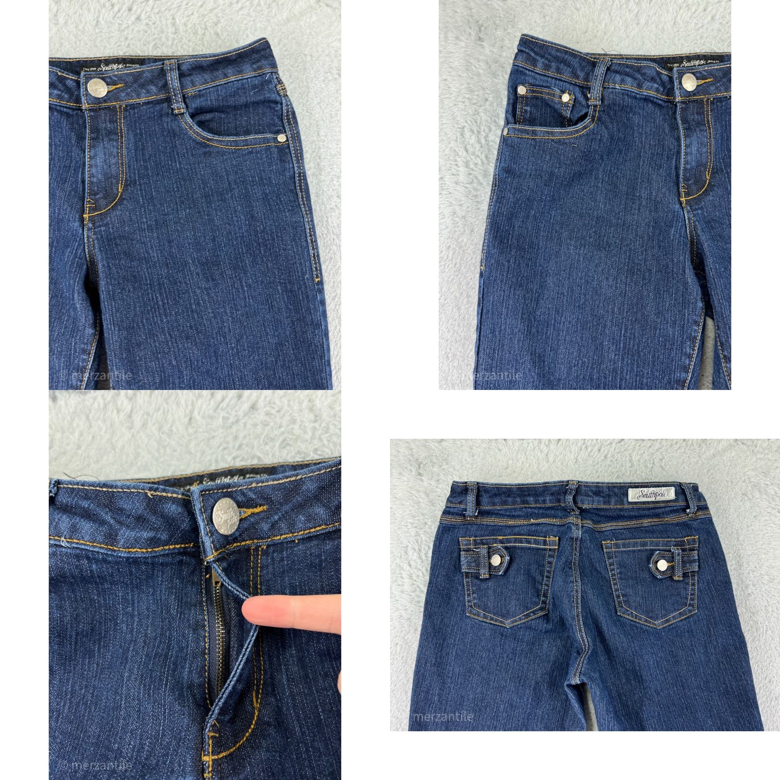 Southpole VINTAGE Southpole Denim Jeans Women's Bootcut Skinny Fit 30in Inseam 11 Blue 90s Hip Hop Culture Size 32" / US 10 / IT 46 - 8 Thumbnail