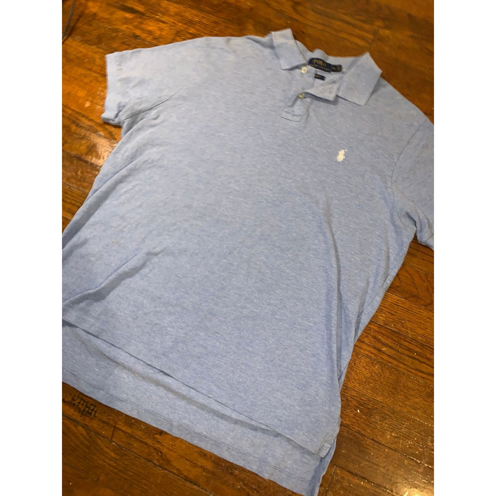 Polo Ralph Lauren Polo Ralph Lauren Light Blue Polo Shirt White Pony Mens XL Size US XL / EU 56 / 4 - 2 Thumbnail