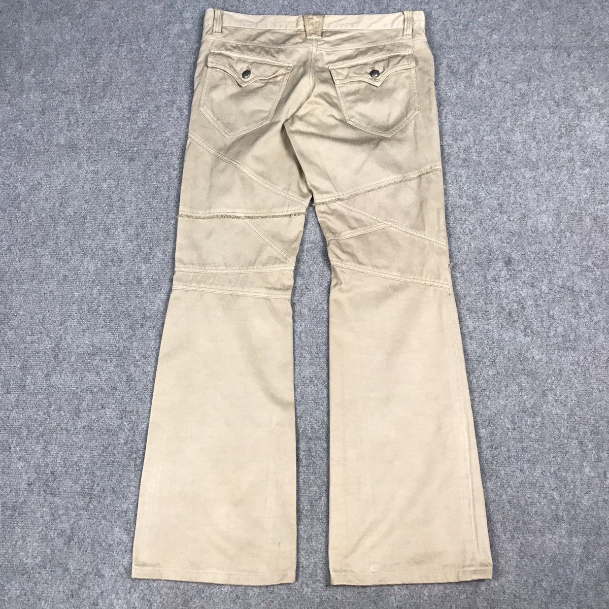 Japanese Brand × Le Grande Bleu (L.G.B.) × Tornado Mart Flare Modern Lovers patchwork Japan design bootcut pants Size US 32 / EU 48 - 8 Thumbnail