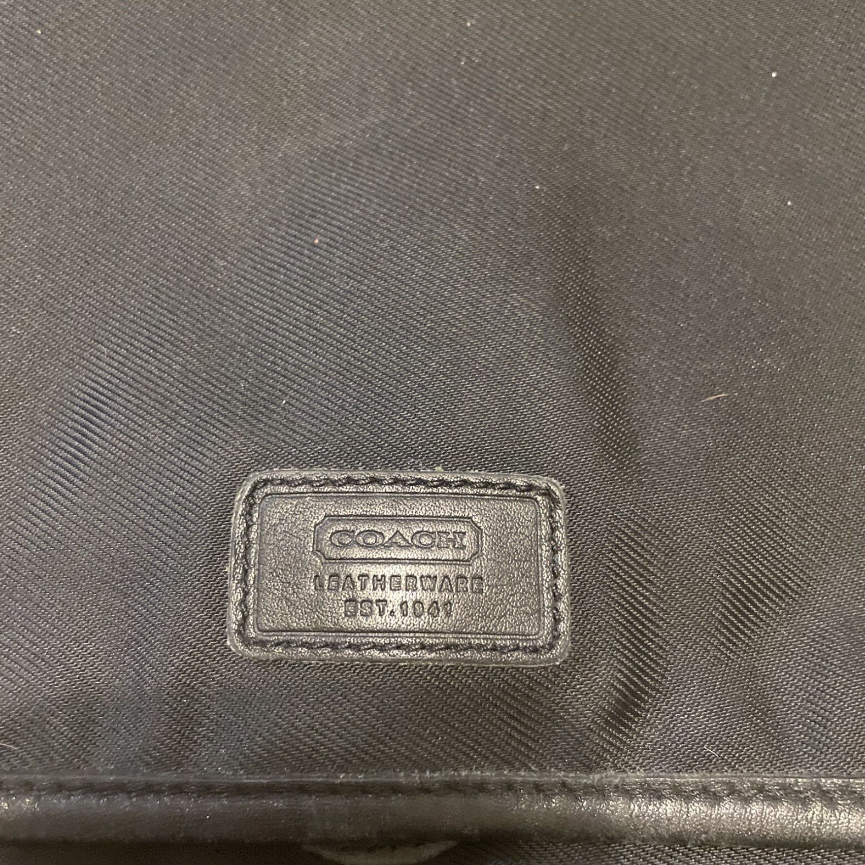 Coach VINTAGE COACH Messenger Bag Black Canvas Leather Envelope Portfolio Unisex Women Adults 5109 Size ONE SIZE - 3 Thumbnail