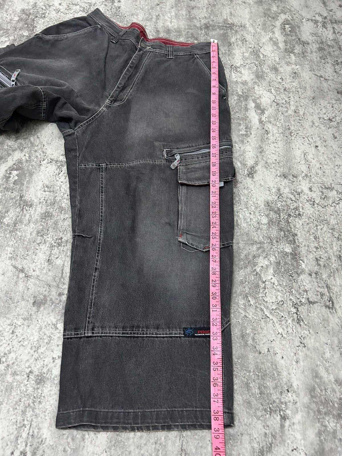 JNCO × Vintage Vintage Pract Denim Cargo Baggy Pants Size US 35 - 19 Thumbnail