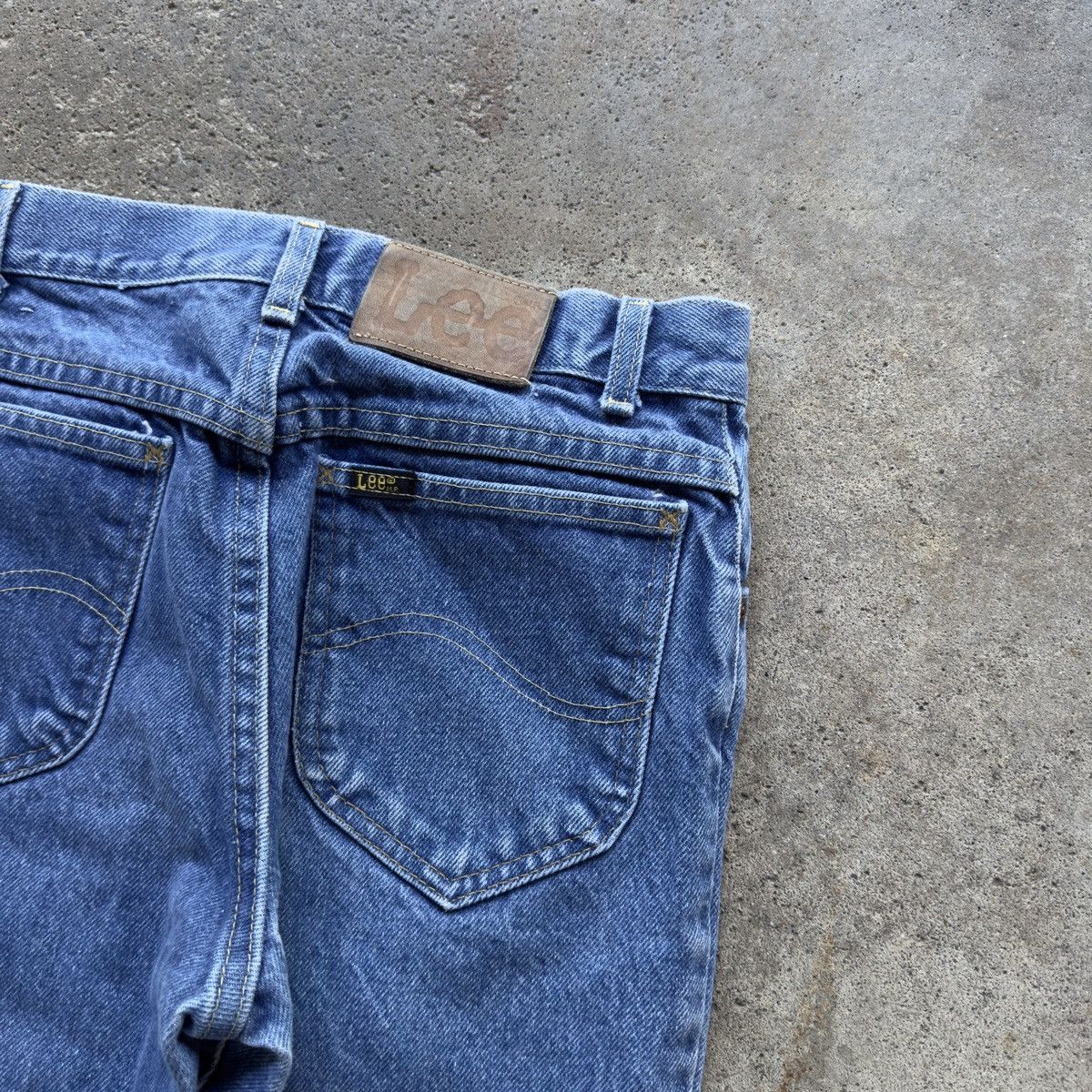Vintage 80s Faded Lee Riders Dark Wash Jeans Western ERD Grunge Size US 27 - 7 Thumbnail