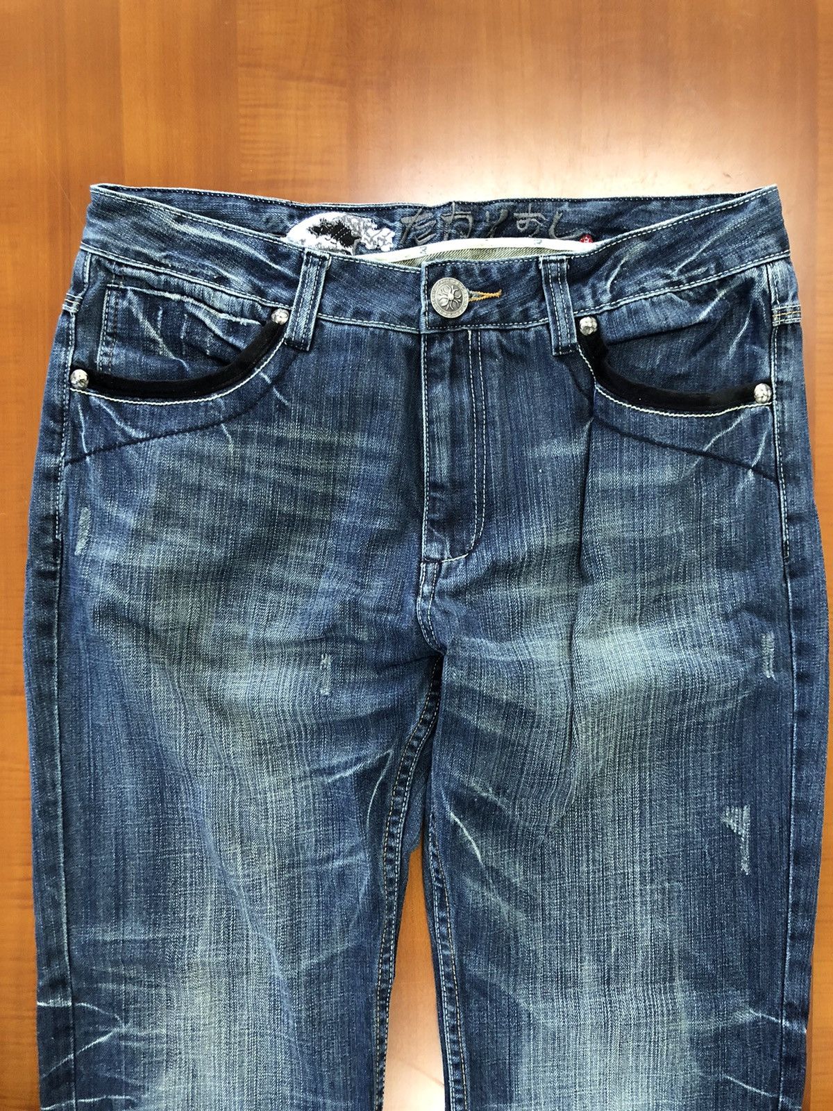 Vintage Big Train Osaka Embroidered Jeans Size US 34 / EU 50 - 11 Thumbnail