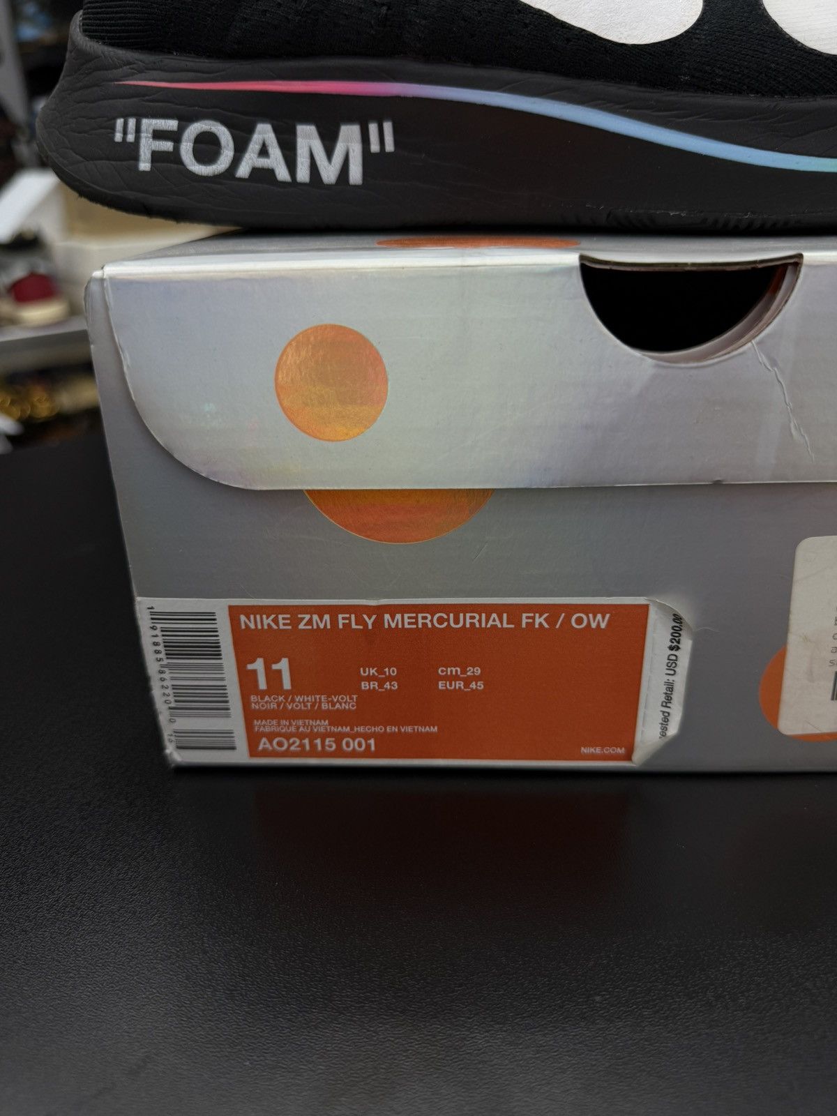 Nike Nike Off White Zoom Fly Mercurial Size 11 (AO2115-001) Size US 11 / EU 44 - 15 Thumbnail