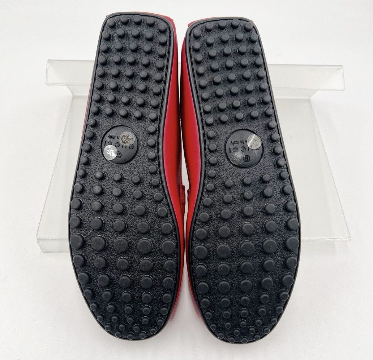 Gucci GUCCI Red Double G Calf Leather Flat Loafers K12 Size US 9 / EU 42 - 7 Thumbnail