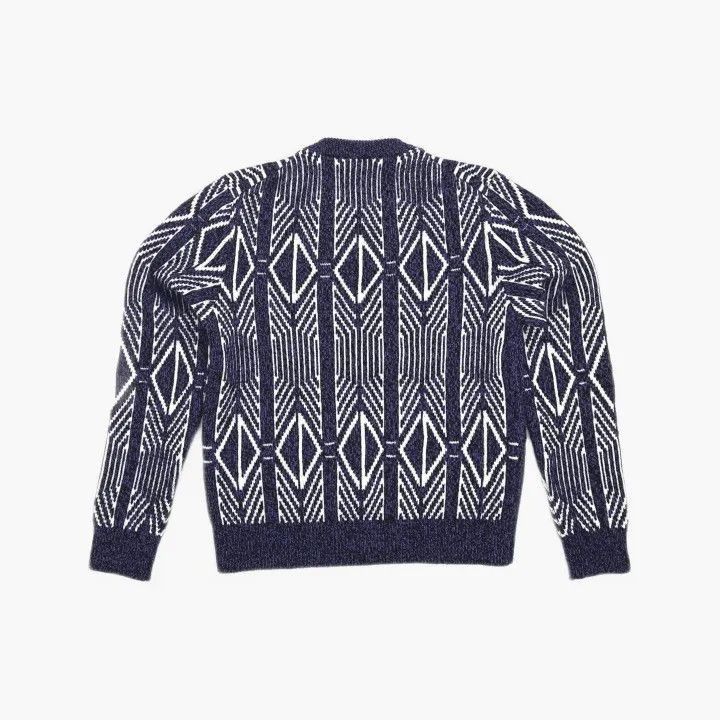 Dior Dior Dior SS22 Purple Diamond Pattern Sweater 0079-2507 Size US L / EU 52-54 / 3 - 3 Thumbnail