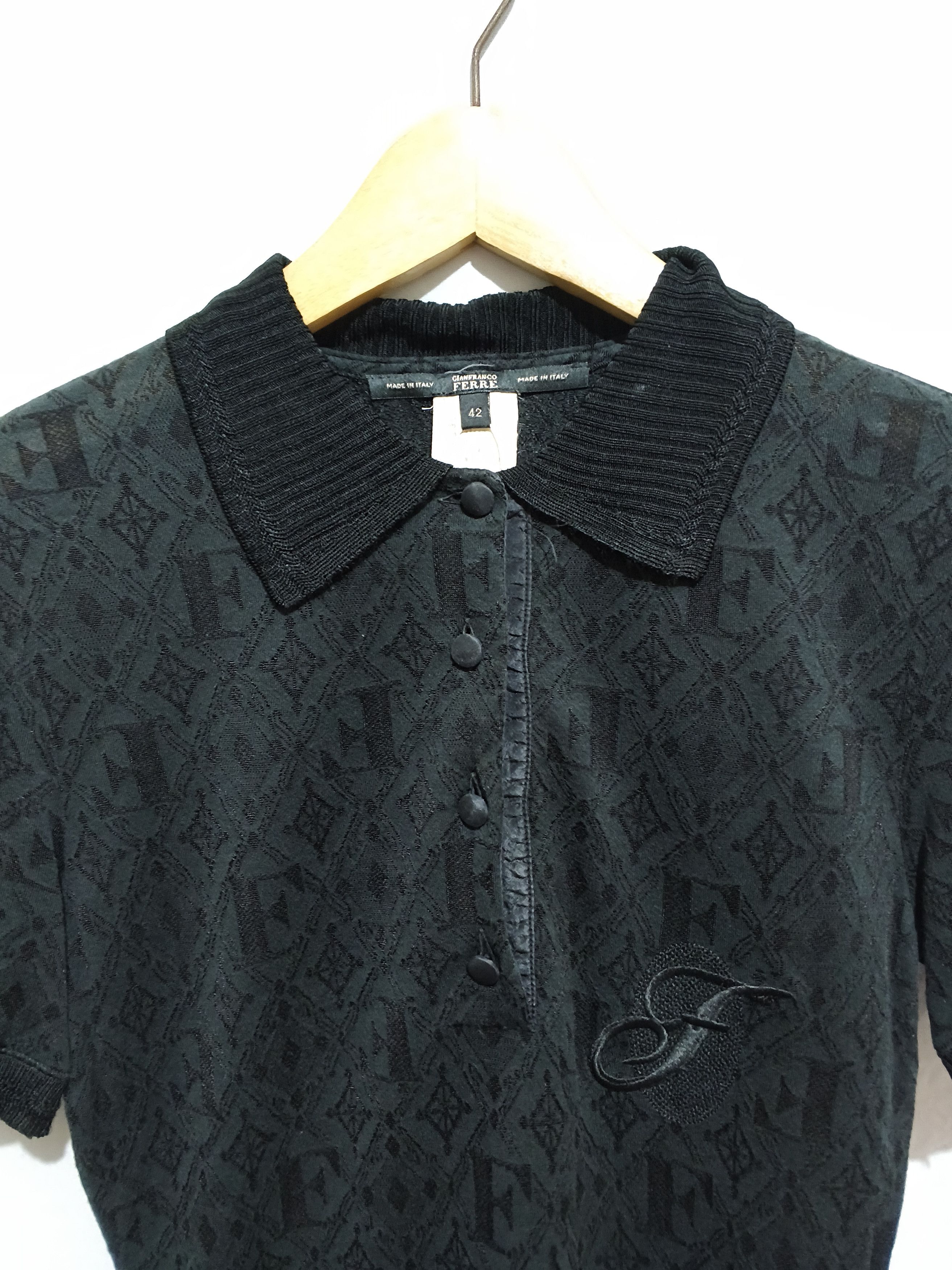 Gianfranco Ferre Vintage Gianfranco Ferre Monogram Polos Size M / US 6-8 / IT 42-44 - 8 Thumbnail