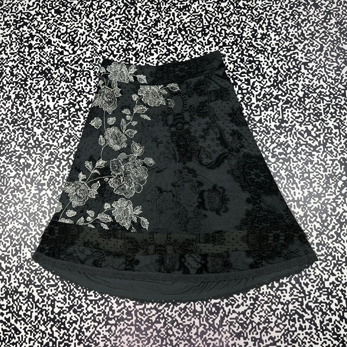 Desigual Vintage Y2K Desigual Floral Japanese Style Retro Midi Skirt Size 28" / US 6 / IT 42 - 4 Thumbnail