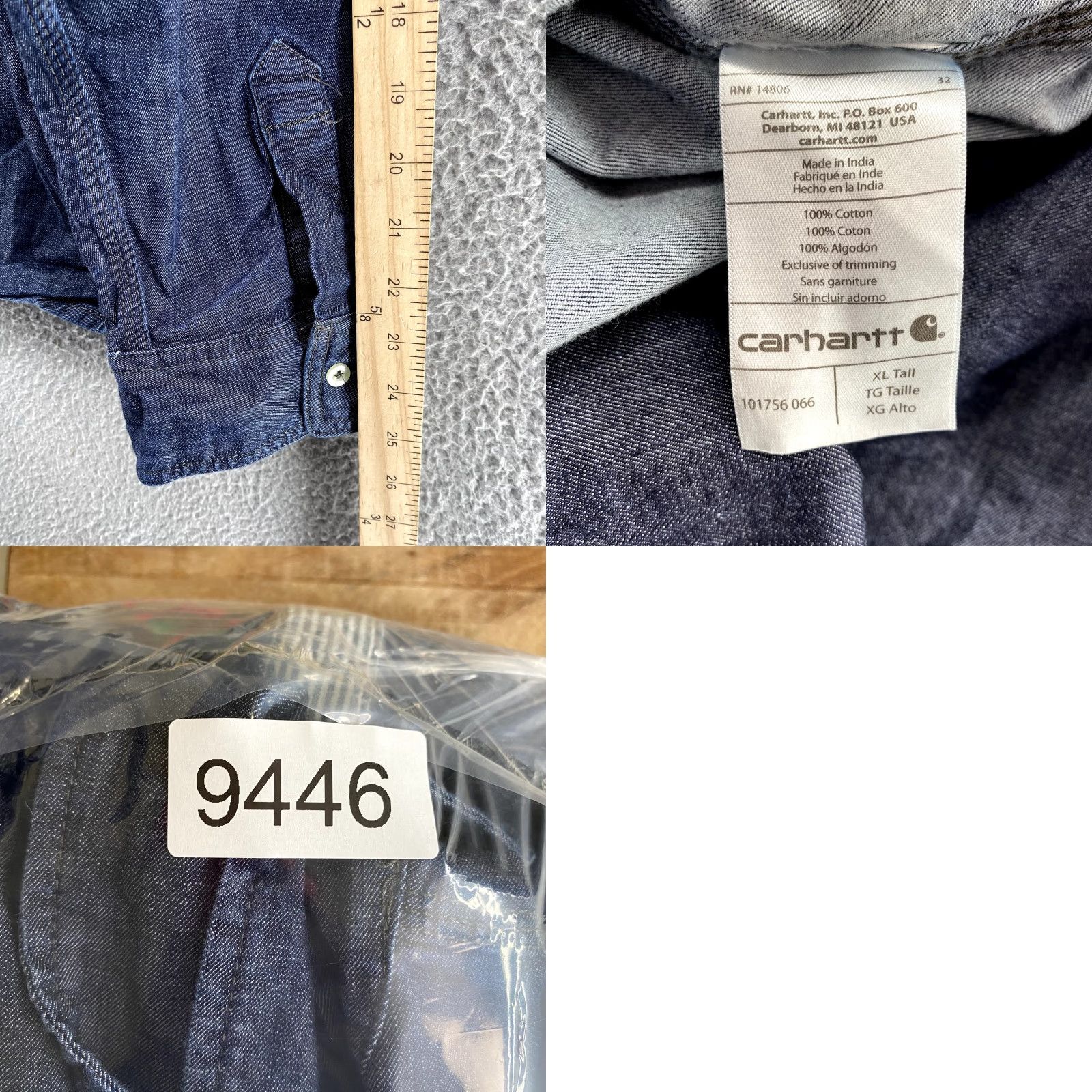 Carhartt VINTAGE Carhartt Denim Railroad Shirt Men's XL Dark Workwear Streetwear Western Y2k 90's Size US XL / EU 56 / 4 - 8 Thumbnail