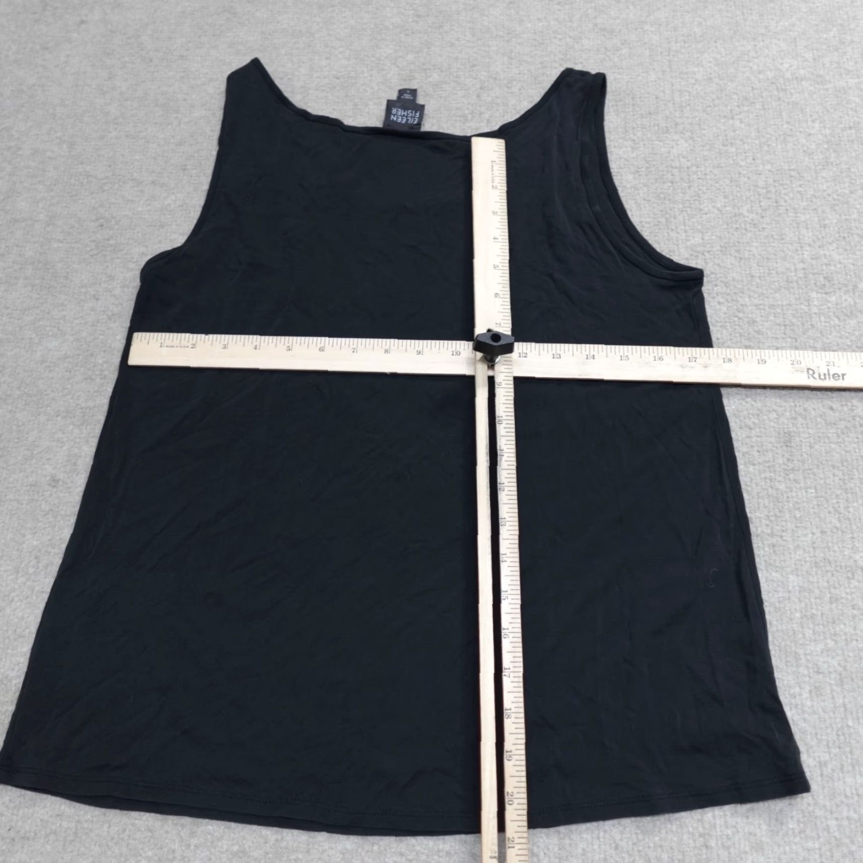 Eileen Fisher Eileen Fisher Womens Top Large Black Solid Sleeveless 100% Silk Tank Regular XS? Size L / US 10 / IT 46 - 4 Thumbnail