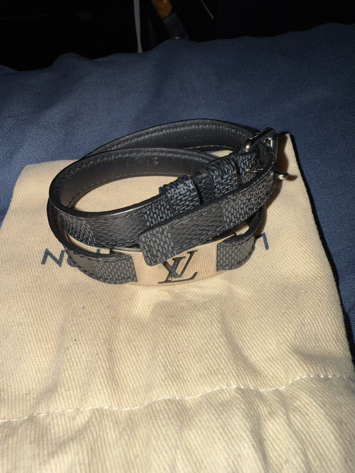Louis Vuitton Louis Vuitton Sign In Double Bracelet Damier Graphite Size ONE SIZE - 2 Thumbnail