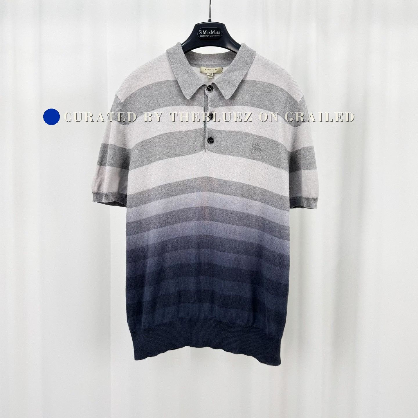 Burberry Burberry Embroidered Knight Gradient Knit Polo Size US M / EU 48-50 / 2 - 1 Thumbnail