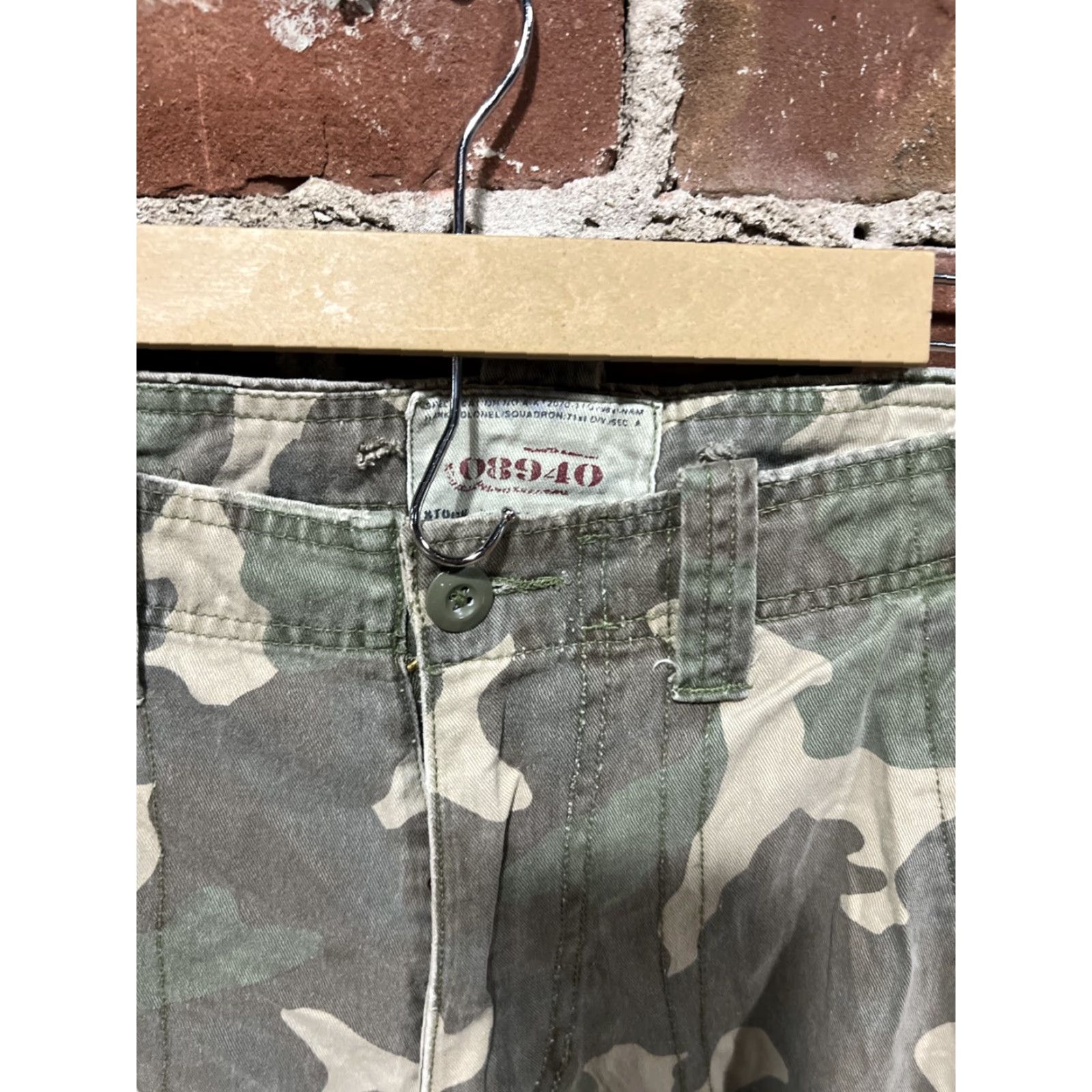 Vintage VTG Nobo Pants Mens 34x34 Tan Baggy Straight Camo Cargo Mid Rise Y2K Size US 34 / EU 50 - 2 Thumbnail