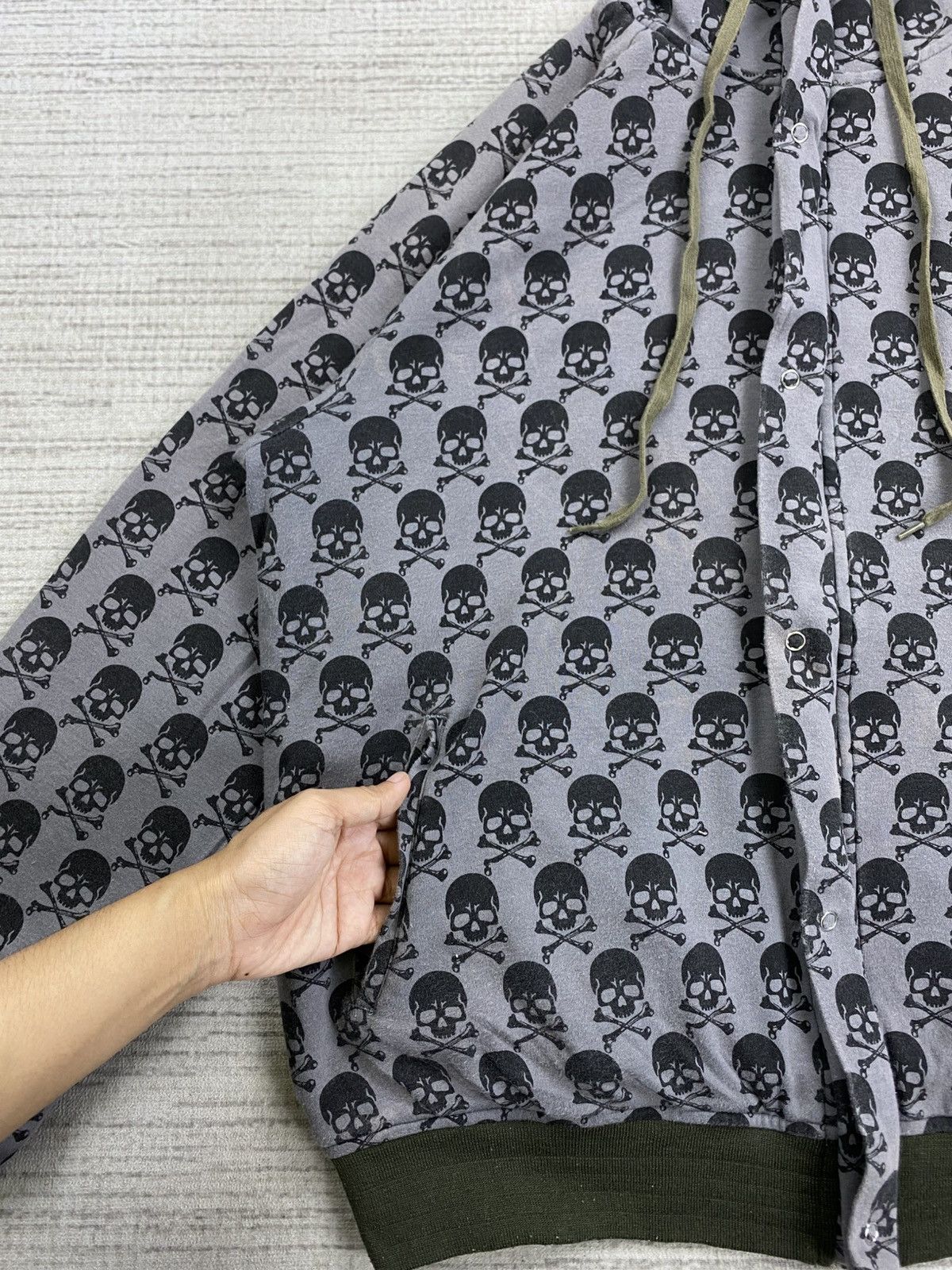 Japanese Brand × Vintage Graniph Skull Monogram Printed Reversible Hoodie Jacket Size US M / EU 48-50 / 2 - 11 Thumbnail