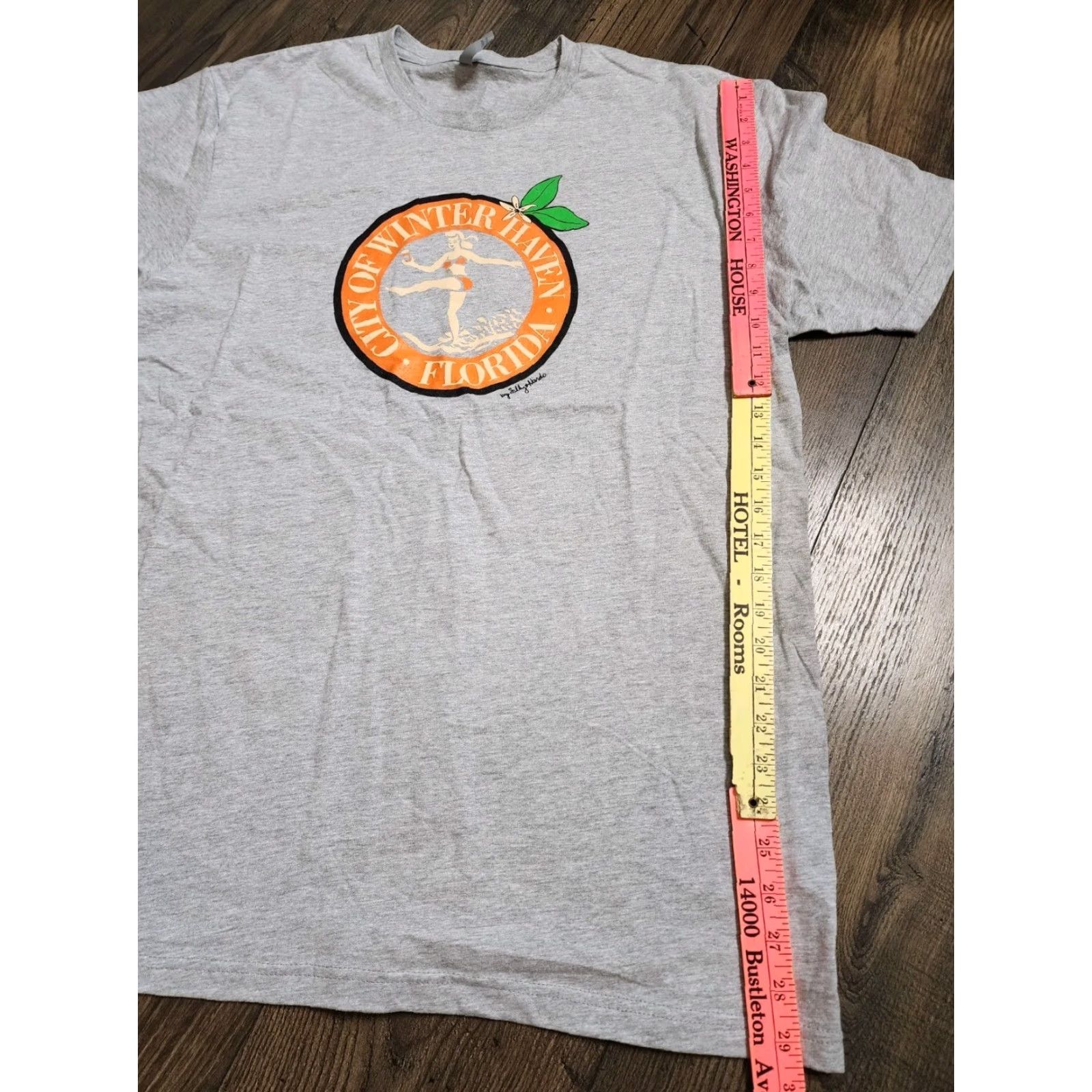 Vintage VINTAGE Winner Haven Florida Map T-Shirt Womens XL Gray Double-Sided Travel Short Sleeve Crew Neck Size XL / US 12-14 / IT 48-50 - 4 Thumbnail