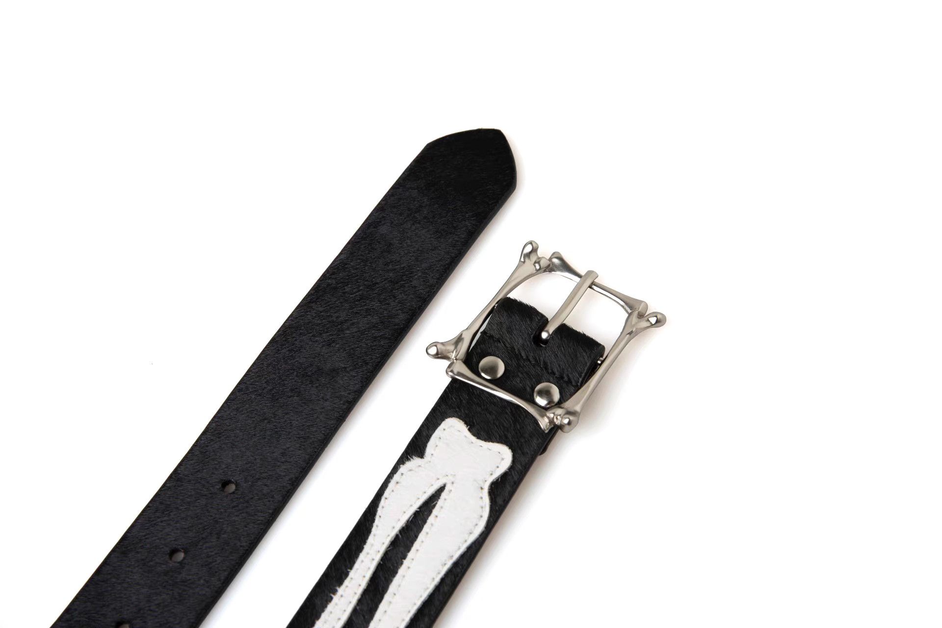 Nude Nude Clothing Full-Grain Leather Punk Bone Belt K20 Size ONE SIZE - 6 Thumbnail