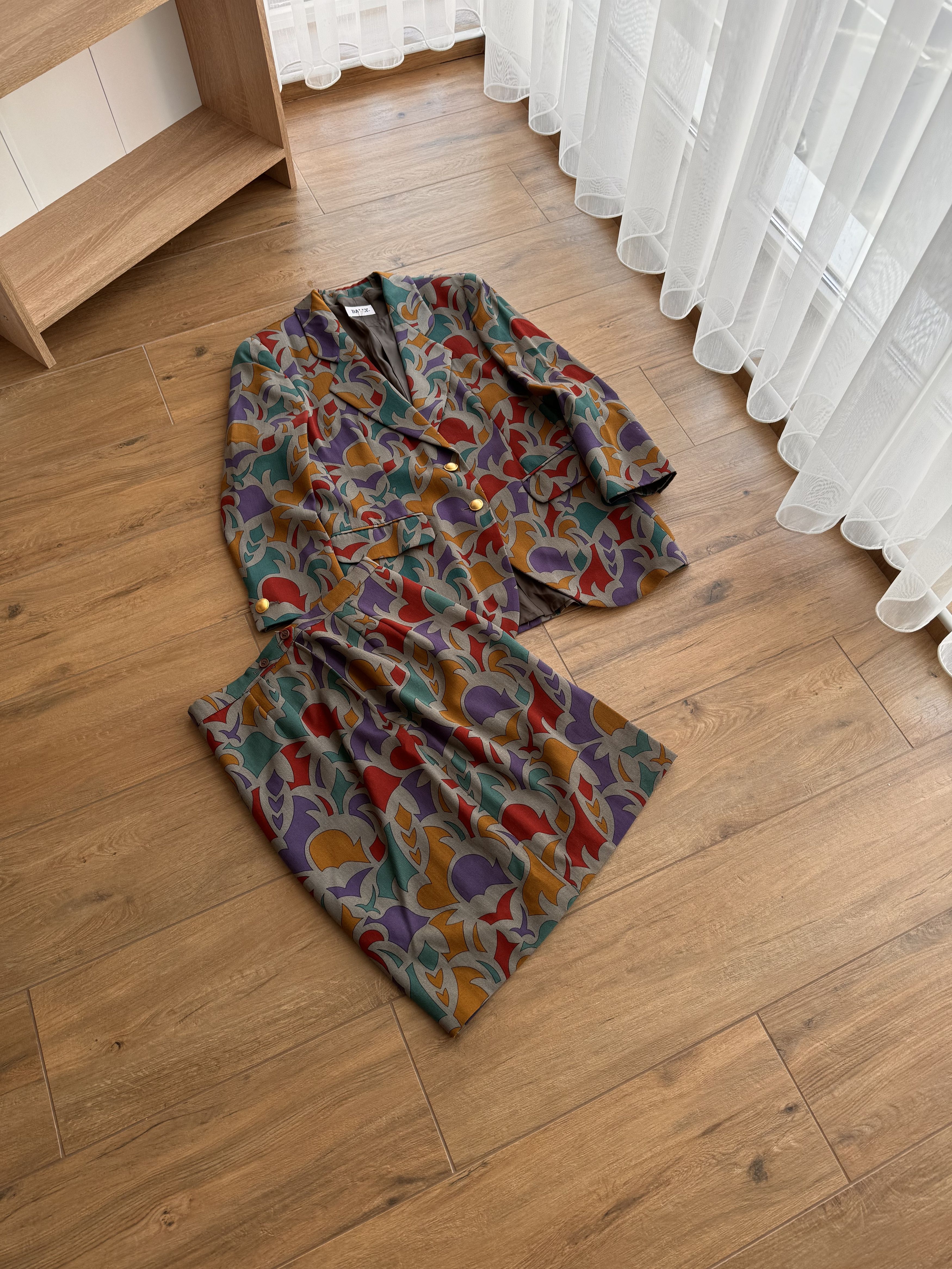 Bally Vintage Bally Gruppo GFT Collaudo Wool Floral Blazer&Ski Size L / US 10 / IT 46 - 3 Thumbnail