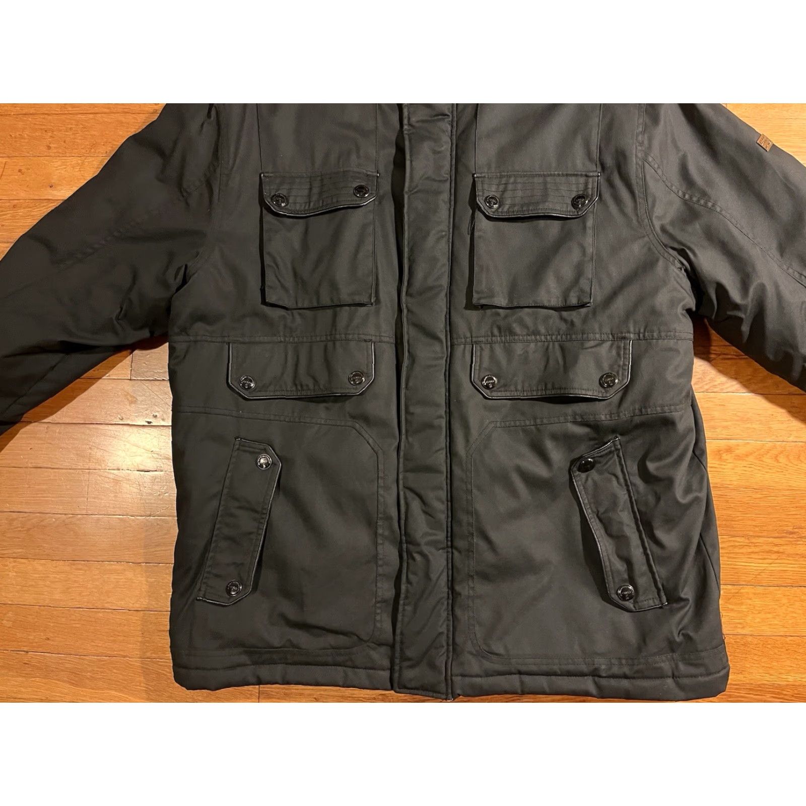 Coogi VINTAGE COOGI Tactical Bomber Jacket Men’s 2XL Black Hip Hop Classic Outerwear Long Jacket Mens 50 in Chest Bodysigned Size US XXL / EU 58 / 5 - 3 Thumbnail