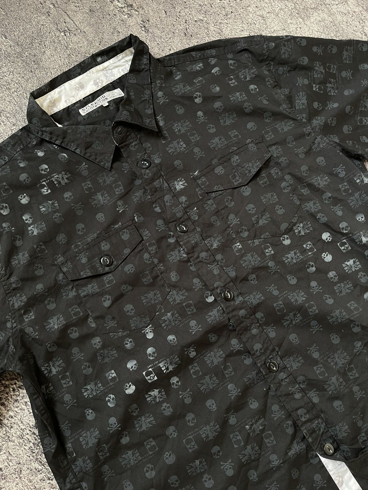 Japanese Brand Y2K SPLENDID SATISFACTION IFSIXWASNINE SKULL SHIRT Size US XL / EU 56 / 4 - 1 Thumbnail
