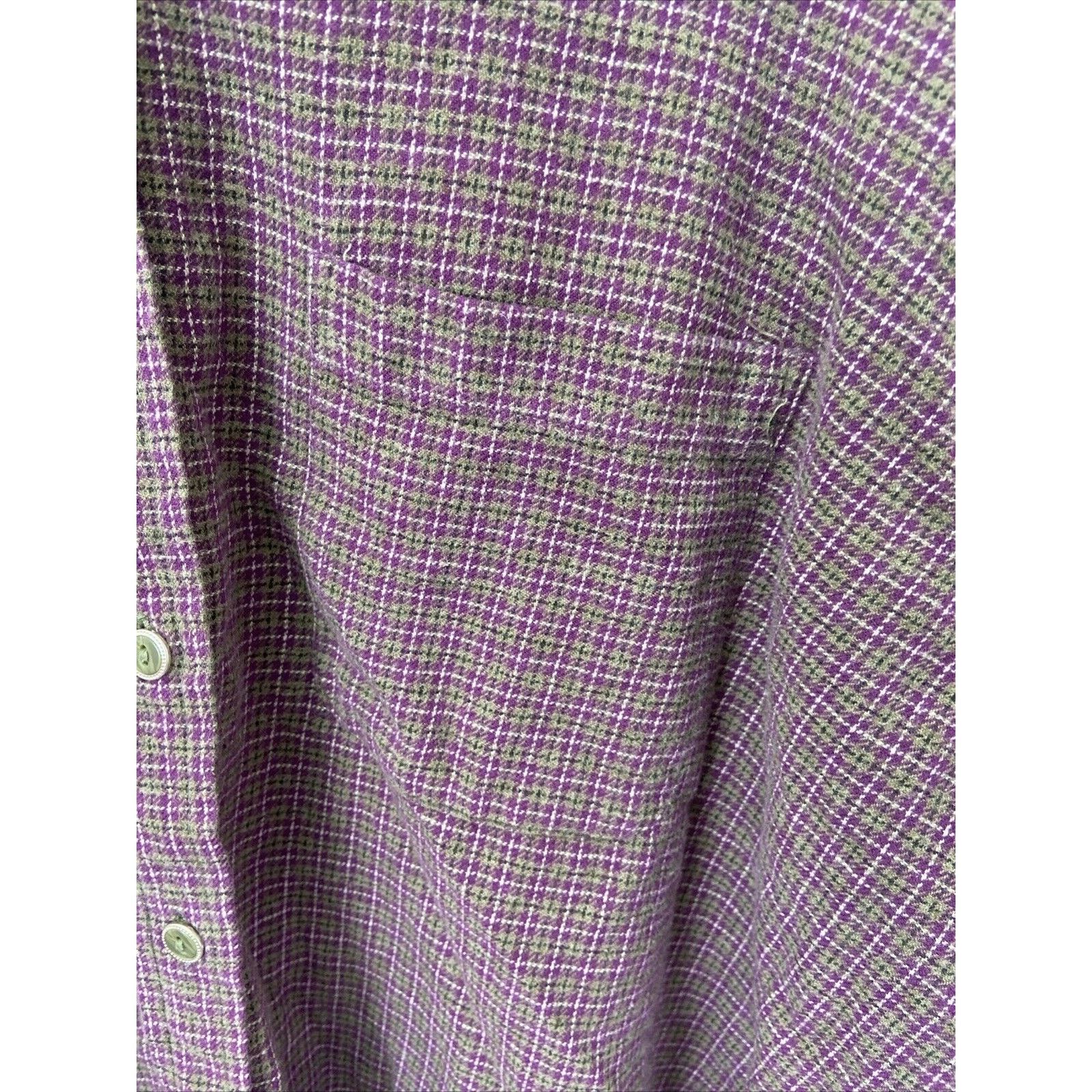 Faded Glory Faded Glory Woman’s Button Down Flannel Purple Size 18W Size XXL / US 16-18 / IT 52-54 - 6 Thumbnail