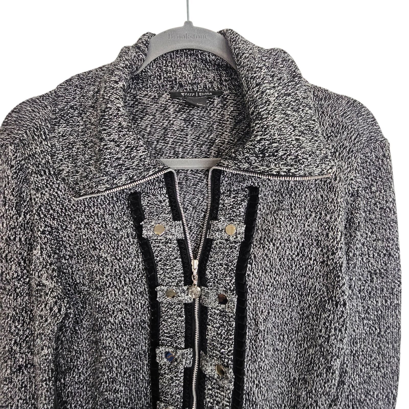 White House Black Market White House Black Market Womens Wool Zip Sweater Jacket M Size M / US 6-8 / IT 42-44 - 2 Thumbnail