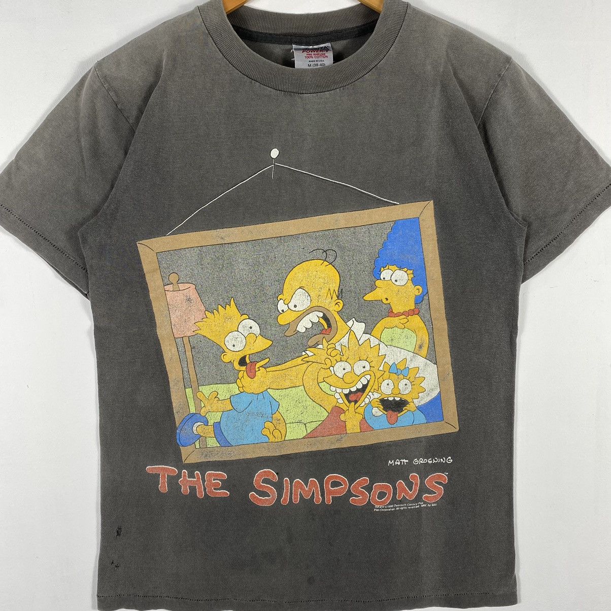 The Simpsons × Vintage Vintage 90's THE SIMPSONS Matt Groening Faded Distressed Tee Size US M / EU 48-50 / 2 - 3 Thumbnail