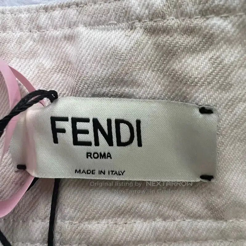 Fendi Fendi Summer White Cotton Casual Pants . Size 28" / US 6 / IT 42 - 3 Thumbnail