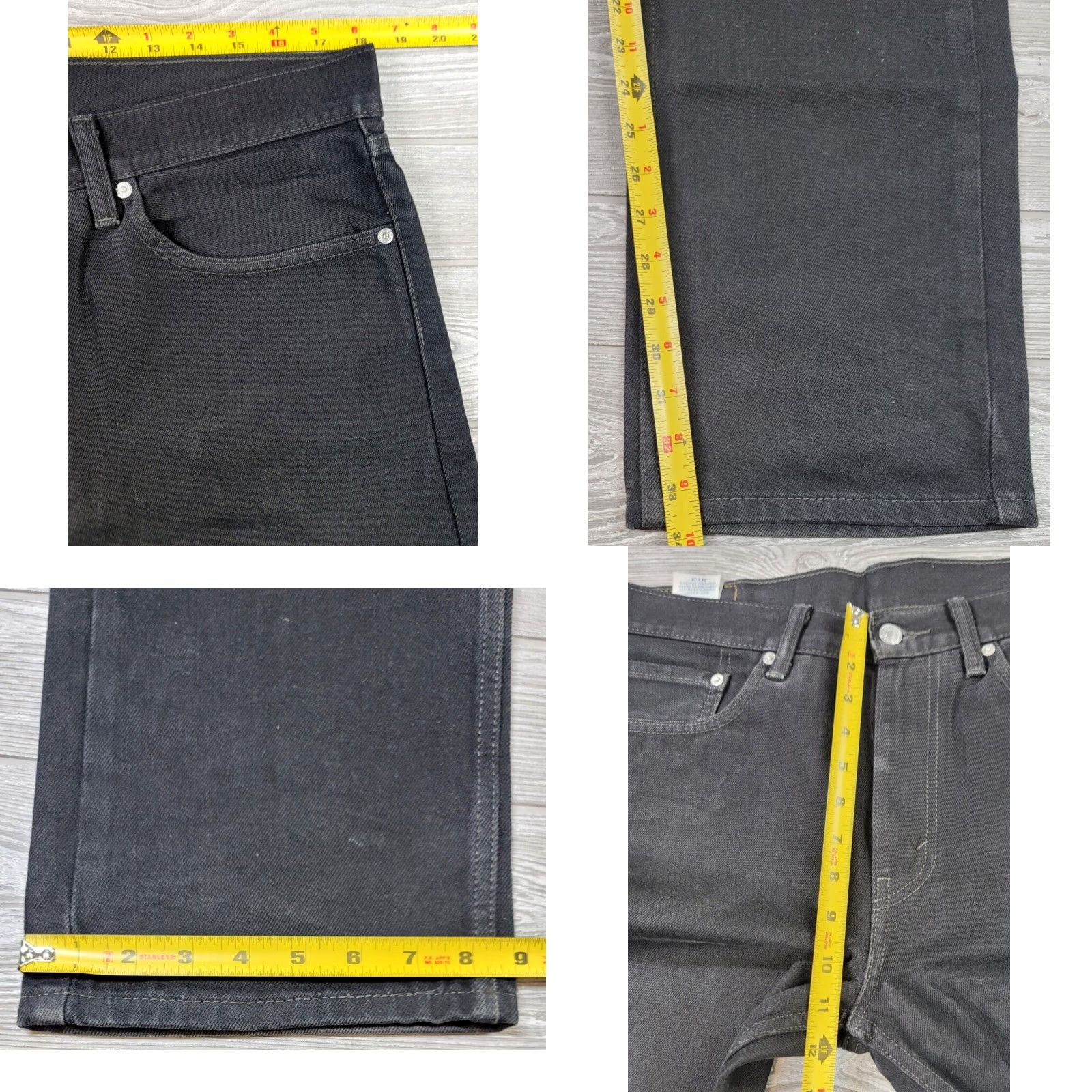 Levi's VINTAGE Levis 505 Straight Leg Jeans Mens 34x34 Black Actual Size 36x34 Size US 34 / EU 50 - 9 Thumbnail