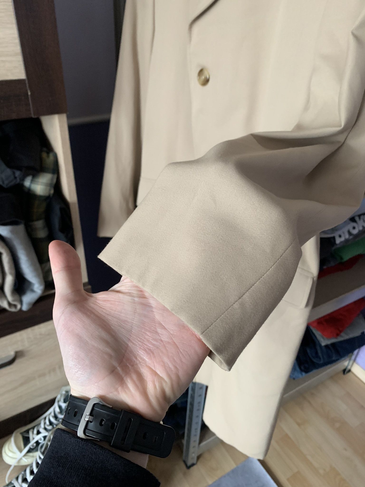 Aquascutum Aquascutum Men's Vintage Beige Trench Coat Aqua5 Size: 42 Size US L / EU 52-54 / 3 - 13 Thumbnail